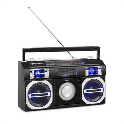 Auna »Oldschool 80's Retro-Player CD BT USB MP3 UKW Teleskopantenne Akku schwarz« Stereoanlage (UKW-/UKW-Radio)