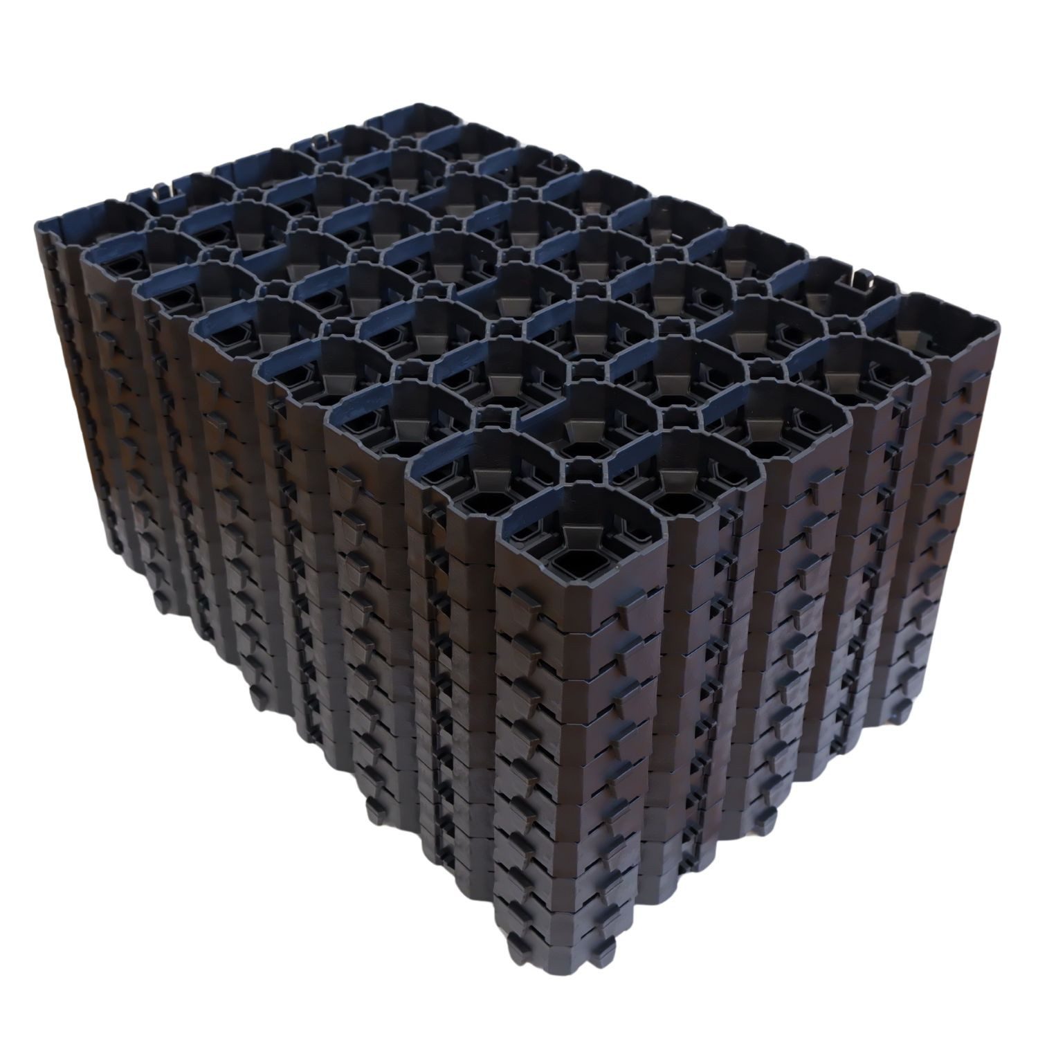 ViD Rasengitter 10 St. Rasengitter/Rasenwaben 60x40x4 cm, achwarz, Bodenwaben