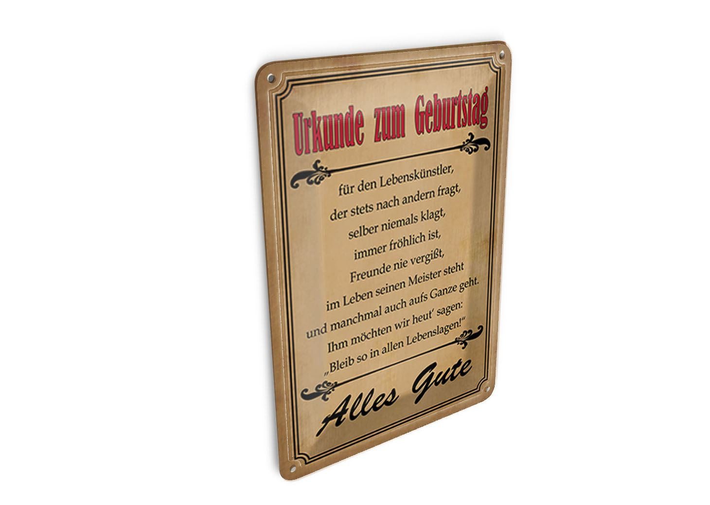 Femer GmbH Postkarte Spruch 10x14 cm Urkunde zum Geburtstag, unfrankiert