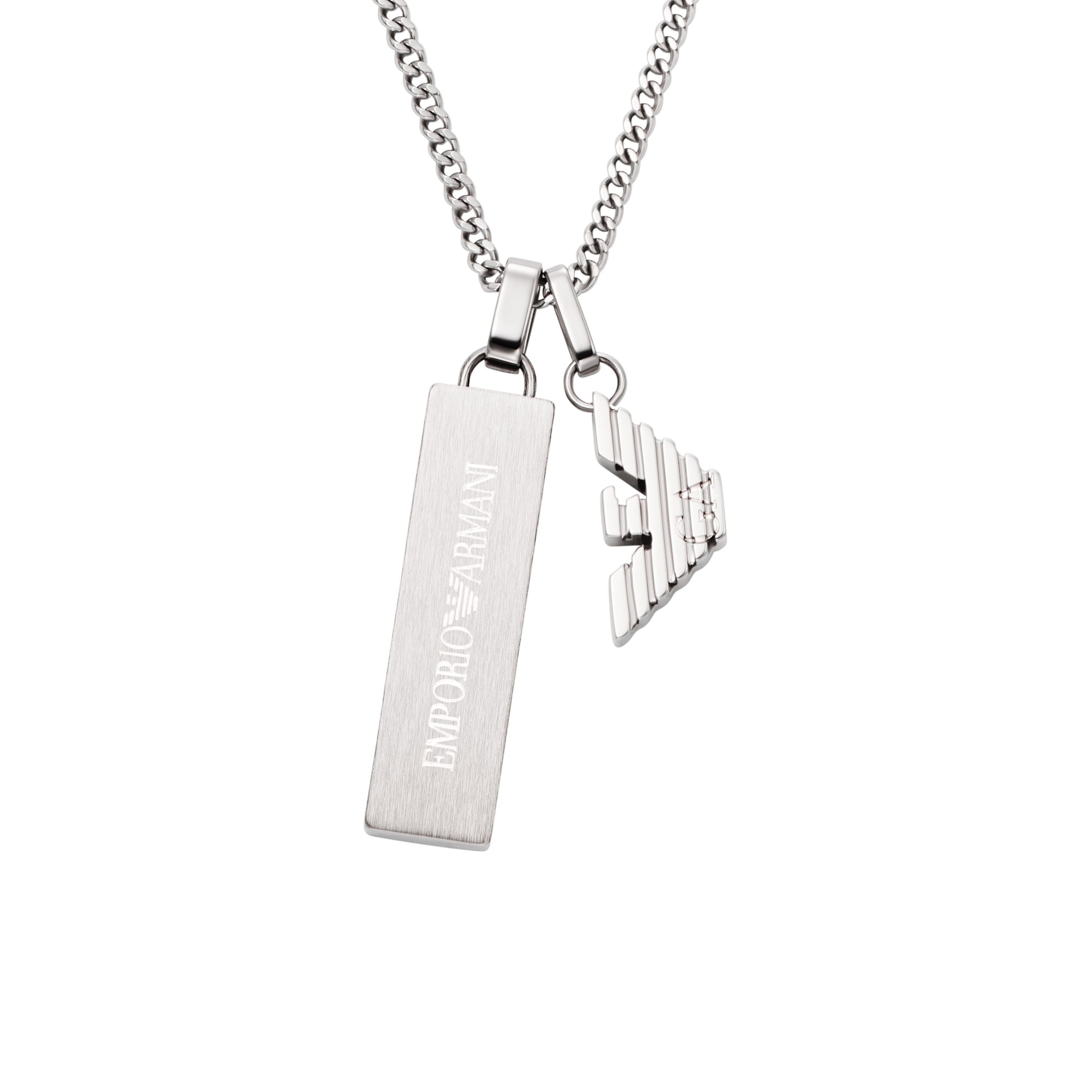 Emporio Armani Kette mit Anhänger Schmuck Geschenk Edelstahl