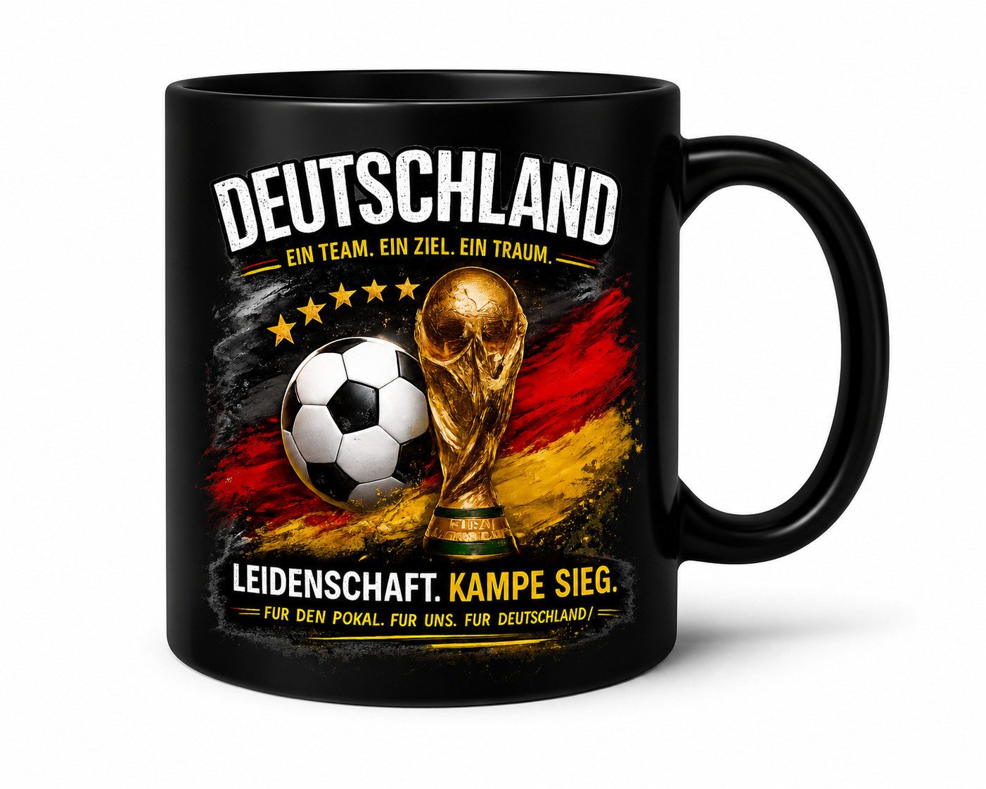 Blondie & Brownie Tasse DeutschlandPokal Keramikbecher Fußball Pokal Print Fanmotiv, 1-tlg., Keramik, DeutschlandPokal_Tasse Fußballfan Becher
