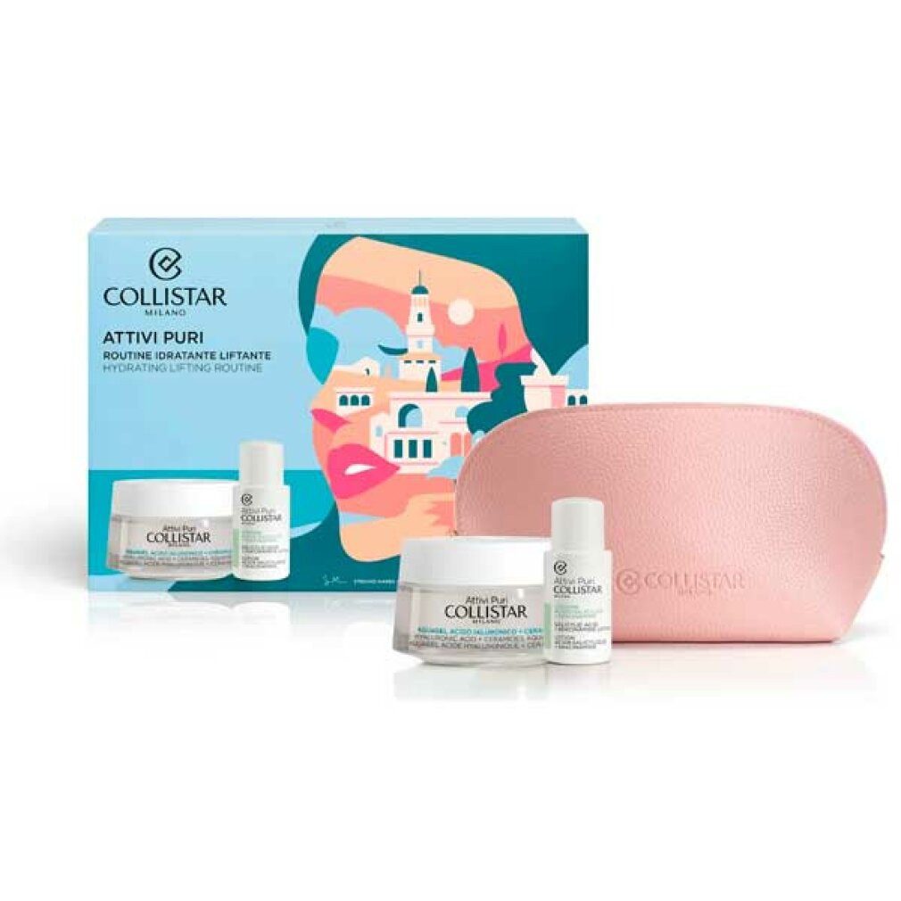COLLISTAR Hautpflege-Set ATTIVI PURI HYALURONIC CASE 4 Stück