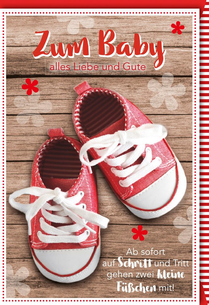 Verlag Dominique Grußkarten Geburt – Baby – Freudiges Ereignis - Karte mit Umschlag 17