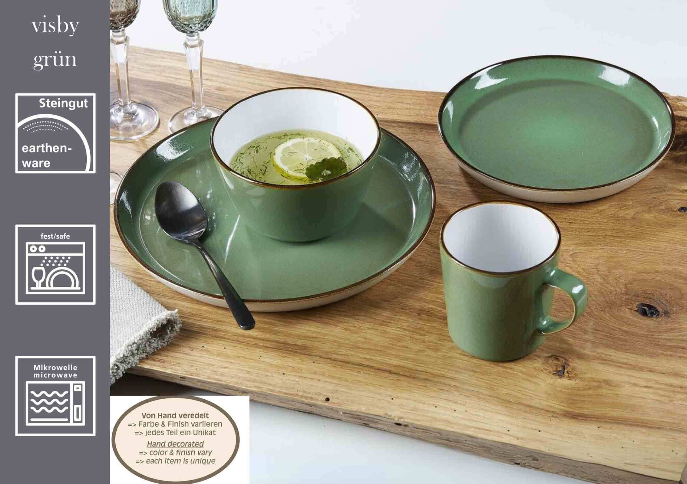Ritzenhoff & Breker Frühstücksteller Visby Dessert-Teller ø 20,5 cm 8er Set, (8 St)
