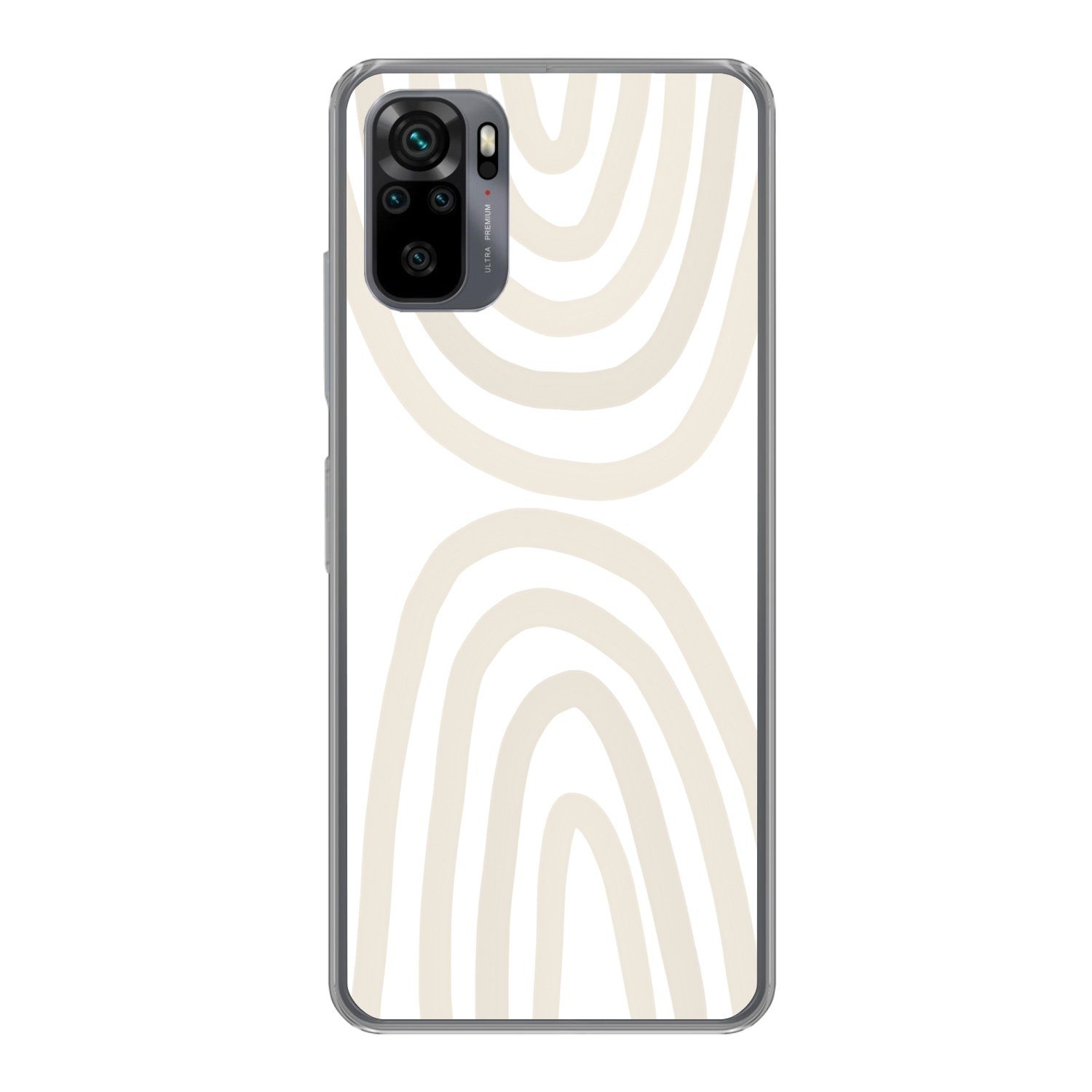 MuchoWow Handyhülle für Xiaomi Redmi Note 10S Regenbogen - Pastell - Design - Abstrakt, Phone Case, Silikon, Schutzhülle Dünn