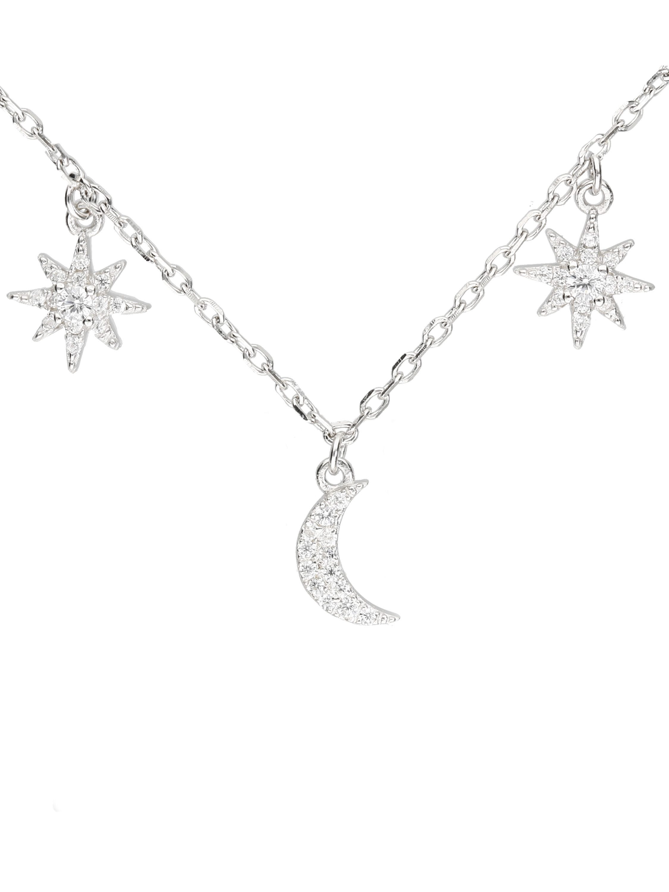 My Gold Kette mit Anhänger Damen Silber 925 mit Zirkonia (Set, 1-tlg., inkl. Schmuckbox), Geschenke