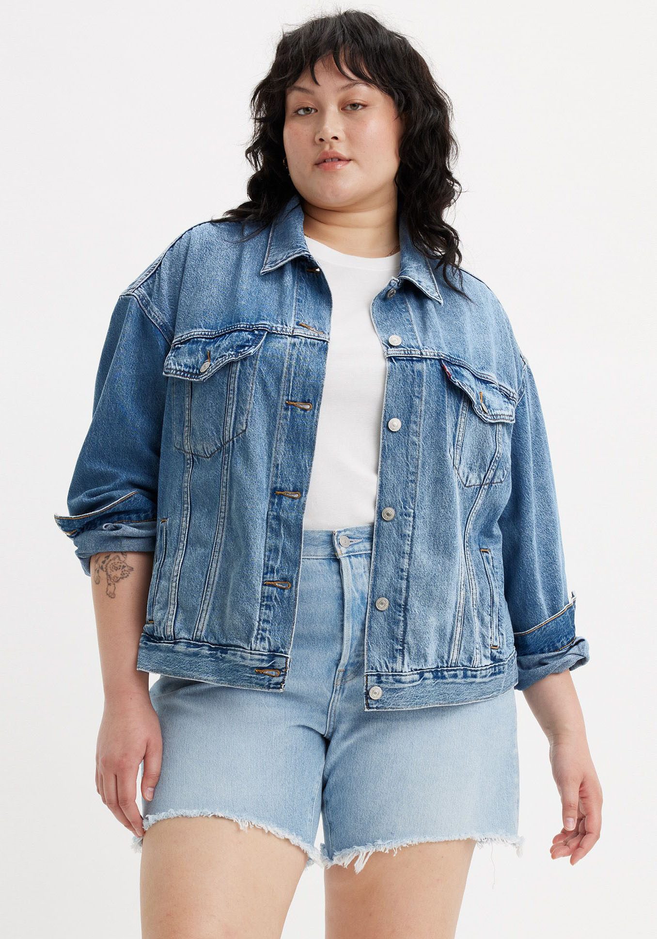 Levi's® Plus Jeansjacke TRUCKER in leichter günstig online kaufen