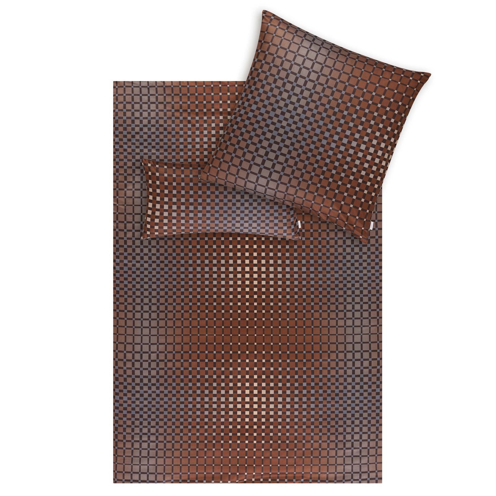 Estella Bettwäsche Adamo 7950 340 Nougat, Mako-Satin, 2 teilig, Abstrakt, Modern, Rechteck