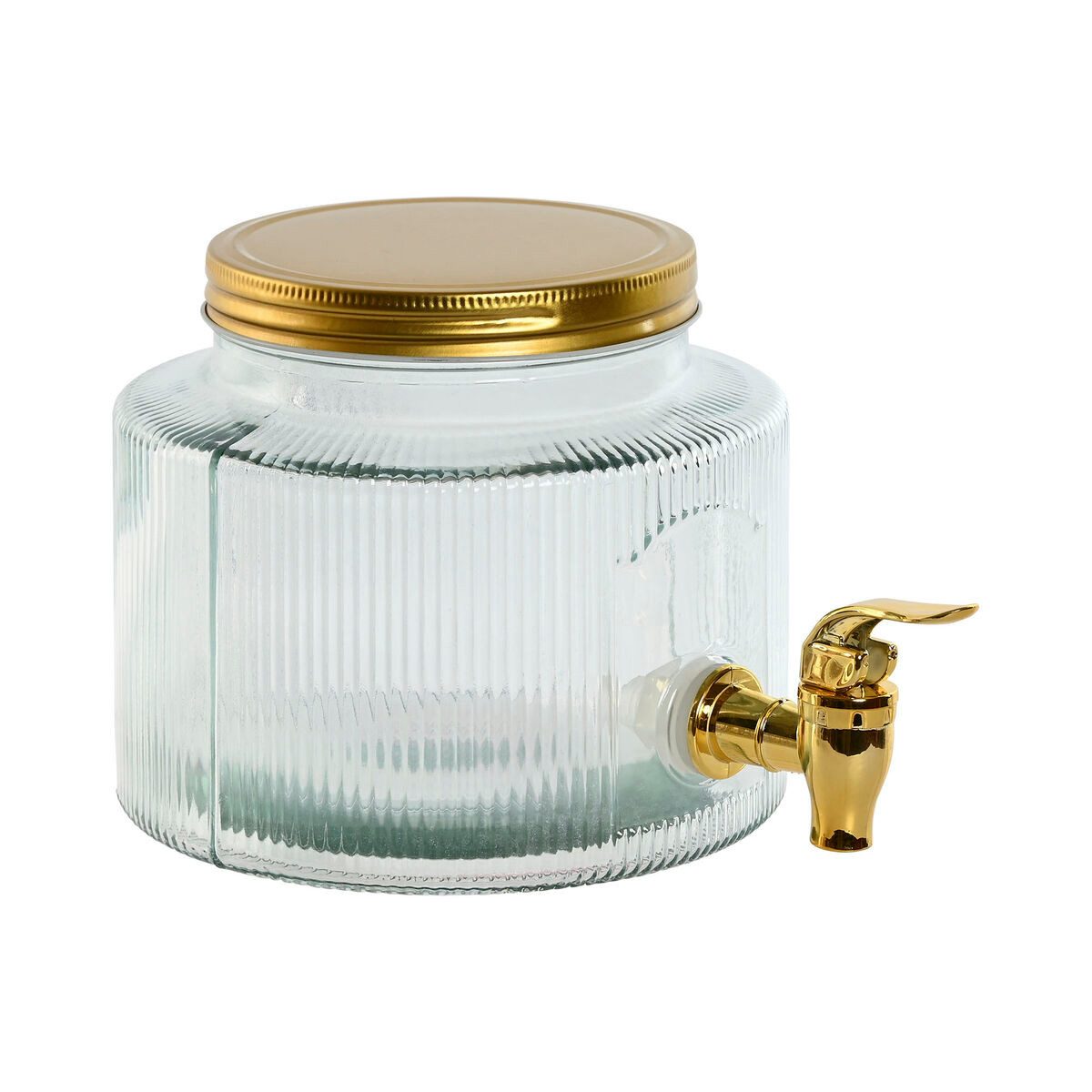 Getränkespender Wasserspender Home ESPRIT Gold Metall Glas 17,8 x 25 x 15 cm