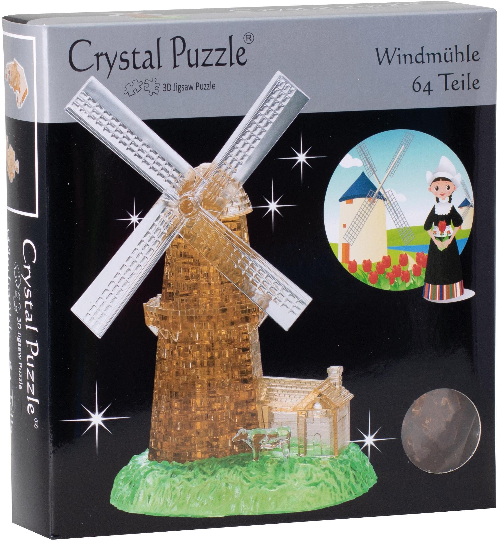 Crystal 64 Puzzleteile 3D-Puzzle KINZEL Puzzle, HCM Windmühle,