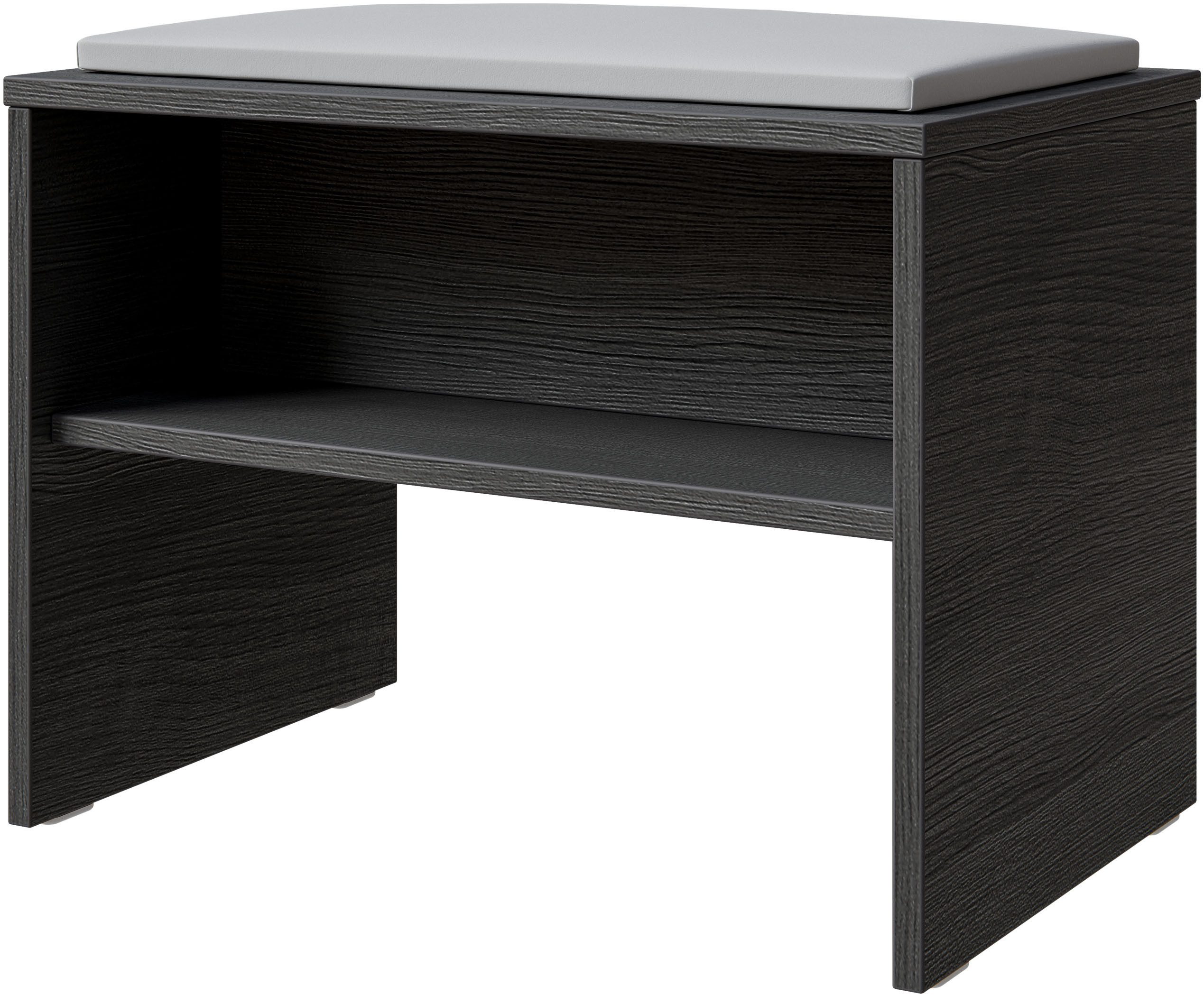 Saphir Badkommode Badezimmer Sitzbank inkl. Sitzkissen aus Kunstleder in weiß und Ablage, verschiedene Farben, Шкафыbank 60 cm breit, gepolstert