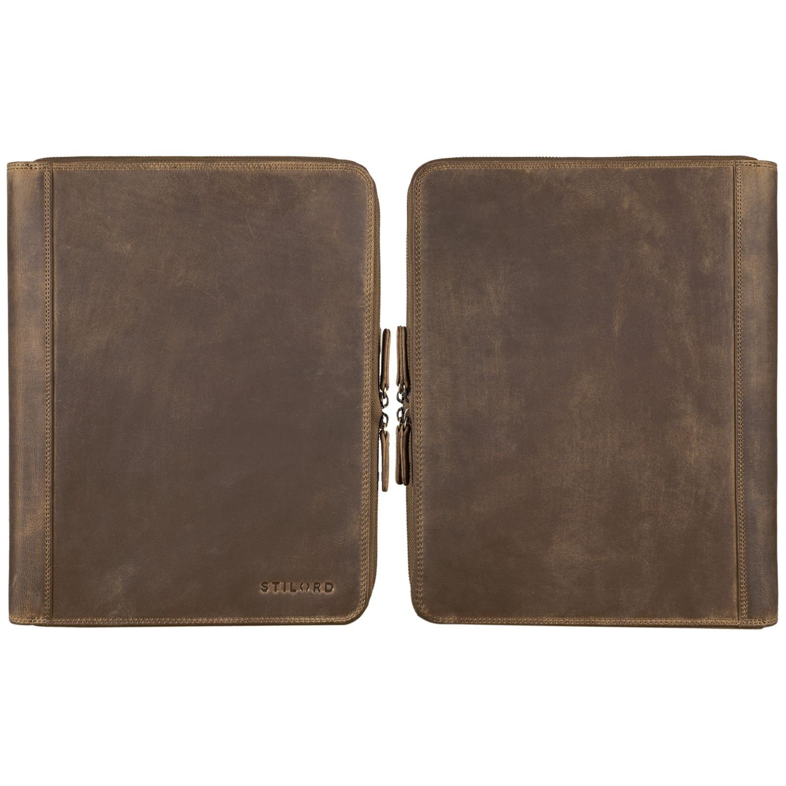 STILORD Konferenzmappe STILORD "Ferris" Dokumentenmappe Echtleder Konferenzmappe XL