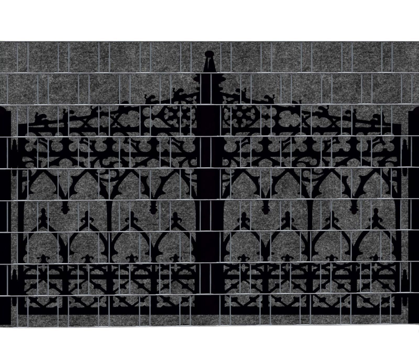 zaunzu Sichtschutzstreifen GATE - Bedruckter Sichtschutz 2,5m x 1,8m, (1 Rolle, Motivdruck Sichtschutzstreifen), Einfarbiger Druck für Doppelstabgitter