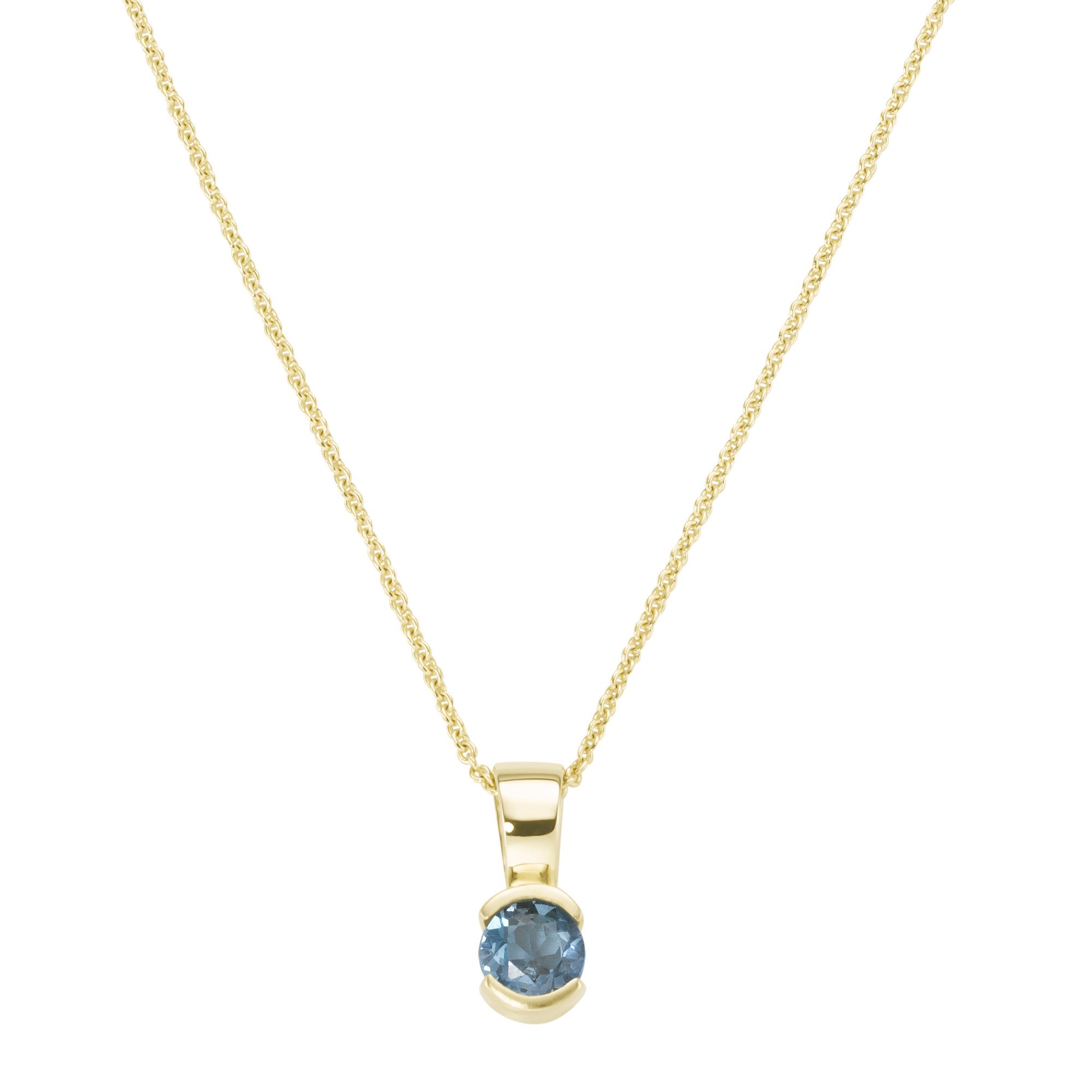 Luigi Merano Goldkette Anhänger mit Blautopas günstig online kaufen