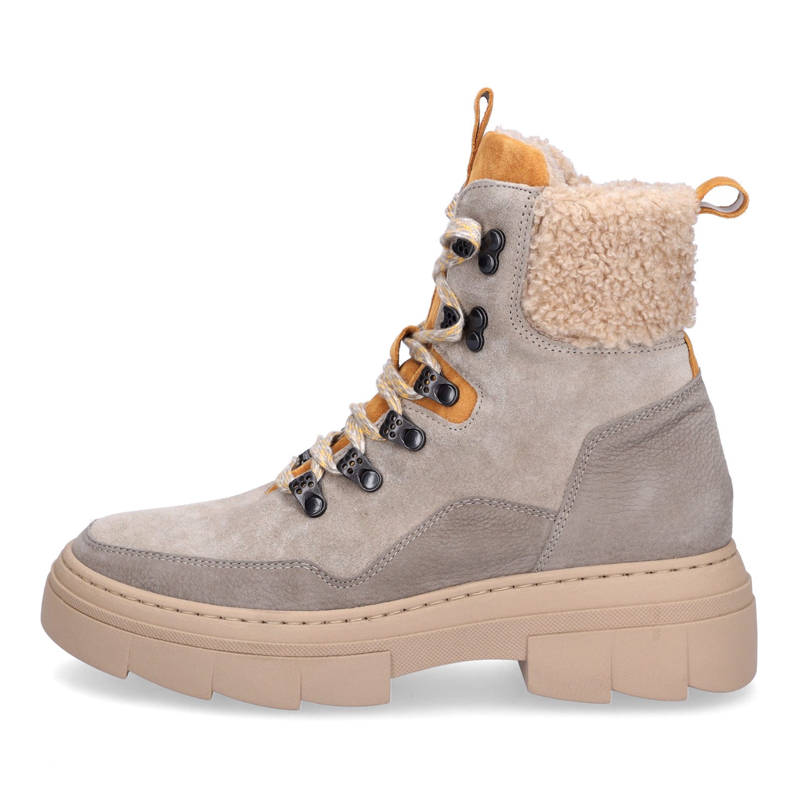 Waldläufer Waldläufer Damen Schnürboot Saiga beige orange Schnürboots