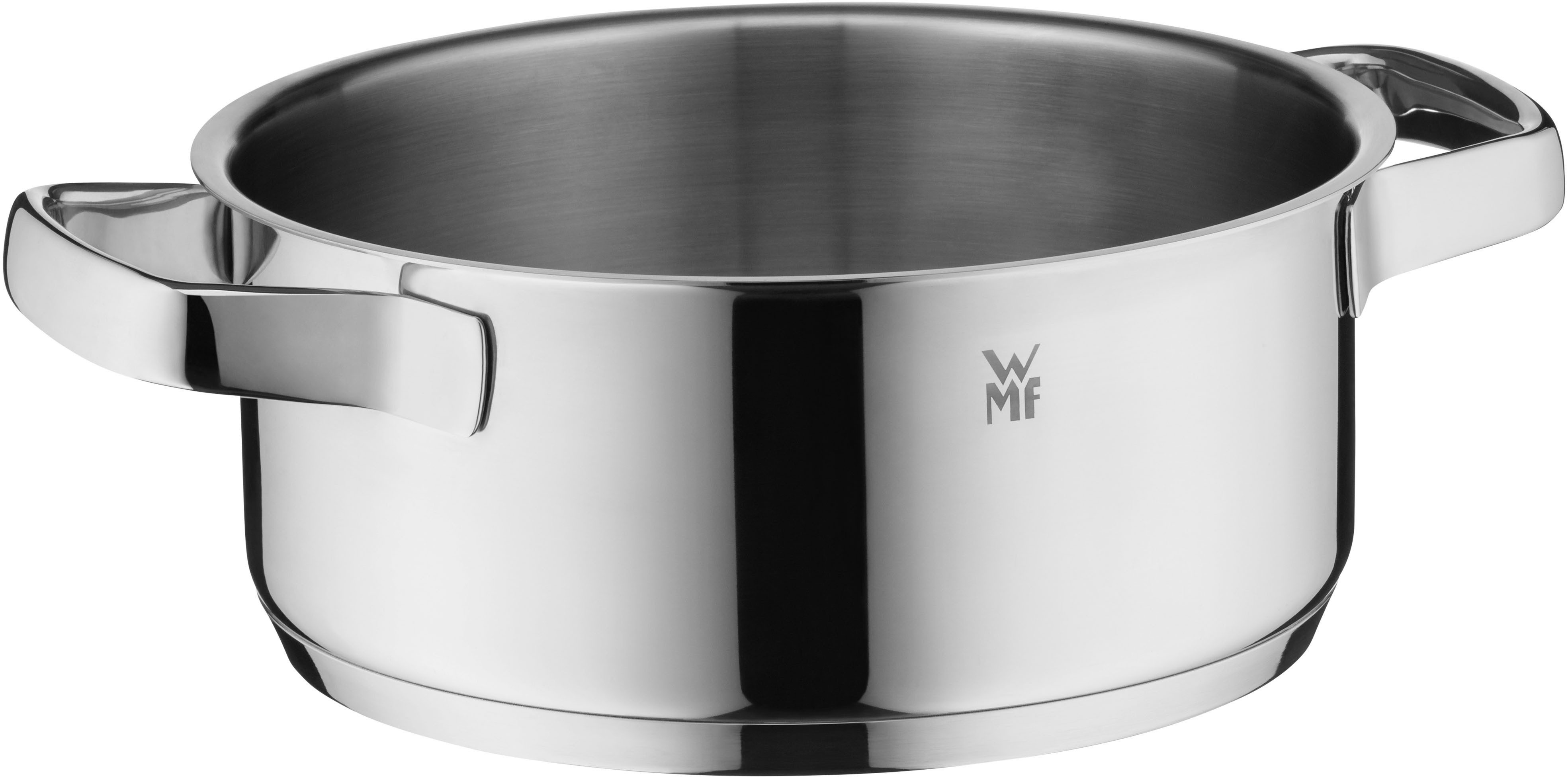WMF Bratentopf Compact Cuisine, Cromargan® Edelstahl Rostfrei 18/10 (2-tlg), wärmeduzierende Hohlgriffe, Innenskalierung, Schüttrand