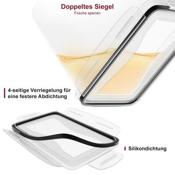 MULISOFT Vorratsdose 15er Set Vorratsdosen, Vorratsgläser, Aufbewahrungsbox Küche Organizer, Polyprophylen (PP), (22-tlg), Spülmaschinenfest, mikrowellengeeignet, 0,8 / 1,4 / 2,0 / 2,8 L