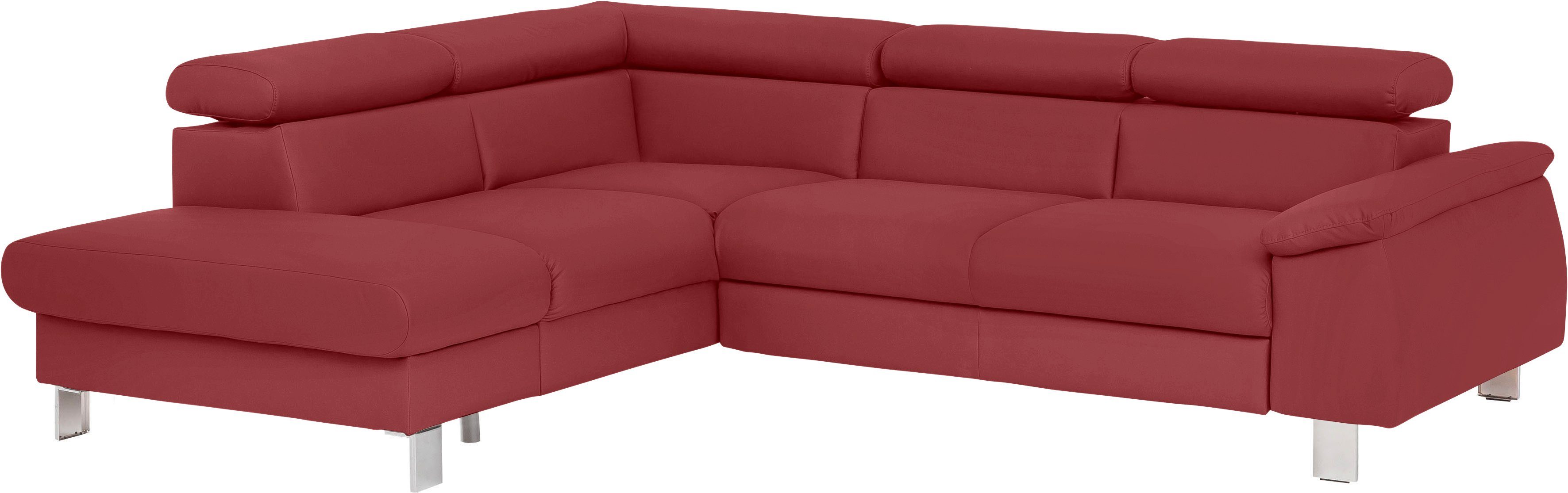 COTTA Ecksofa "Komaris L-Form, B: 249 cm", mit Kopfteilverstellung, optiona günstig online kaufen