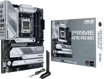 Asus PRIME X670E-PRO WIFI Mainboard, Ryzen 7000, ATX, PCIe 5.0, DDR5-Speicher, 4x M.2, USB 3.2 Gen