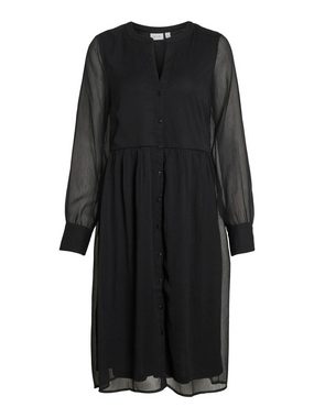 Vila Chiffonkleid VIFALIA V-NECK L/S DRESS/SU - NOOS