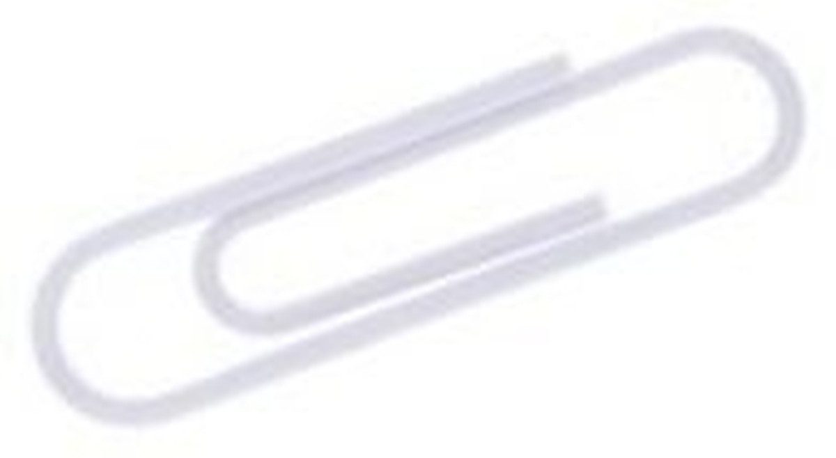 ALCO Büroklammer Briefklammern 32mm kunststoffüberzogen VE=100 Stück weiß