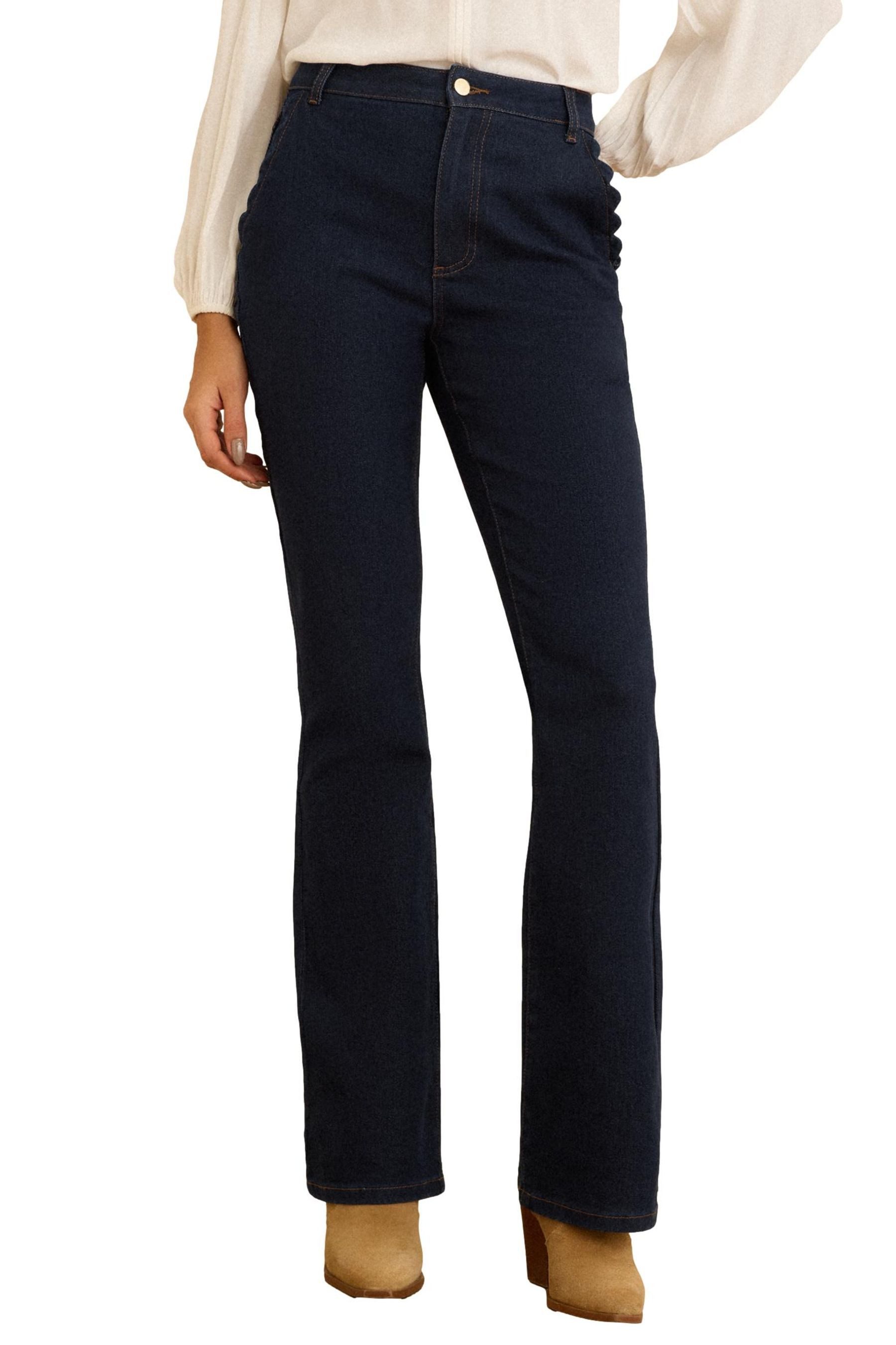 Bootcut-Jeans Love & Roses Bootcut-Jeans mit Tasche, Regular
