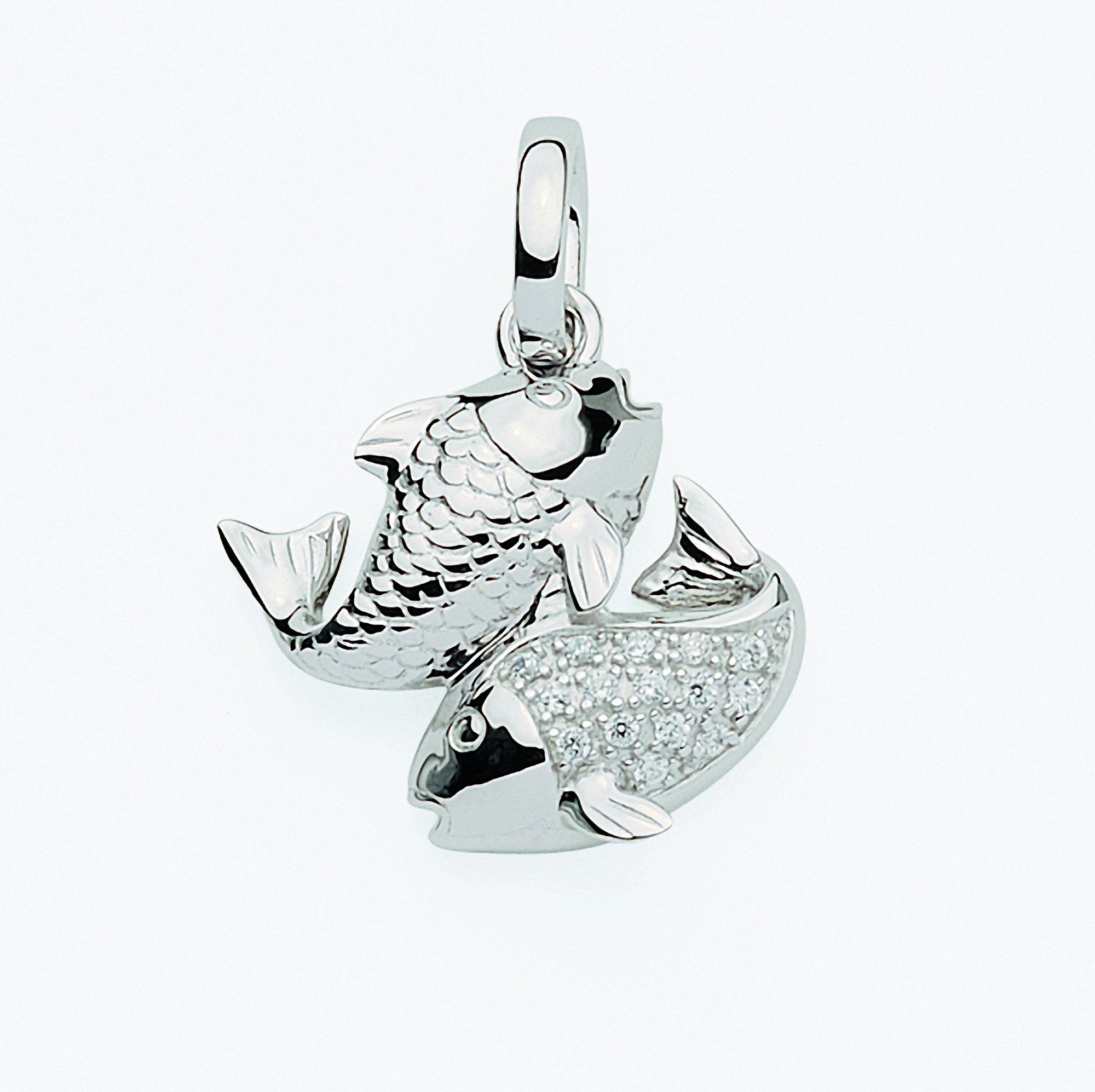 mit mit Geschenkset Schmuckset Anhänger Adelia´s Geschenke mit für Zirkonia, Frauen Silber Halskette, zum Damen - 925 Anhänger Fisch Kette - Geburtstag Set Sternzeichen &