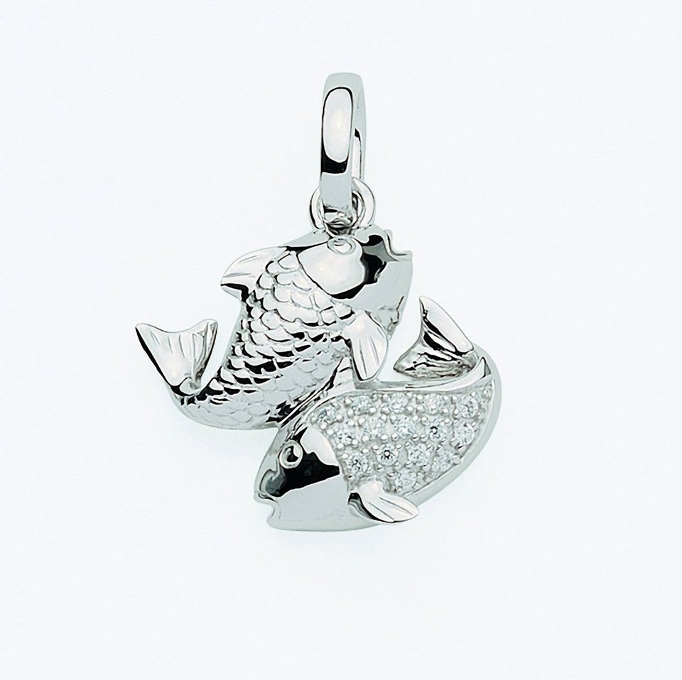 Adelia´s Kette mit Anhänger 925 Silber Sternzeichen Anhänger Fisch mit  Zirkonia, Schmuckset - Set mit Halskette, Geschenke - Geschenkset für Damen  & Frauen zum Geburtstag