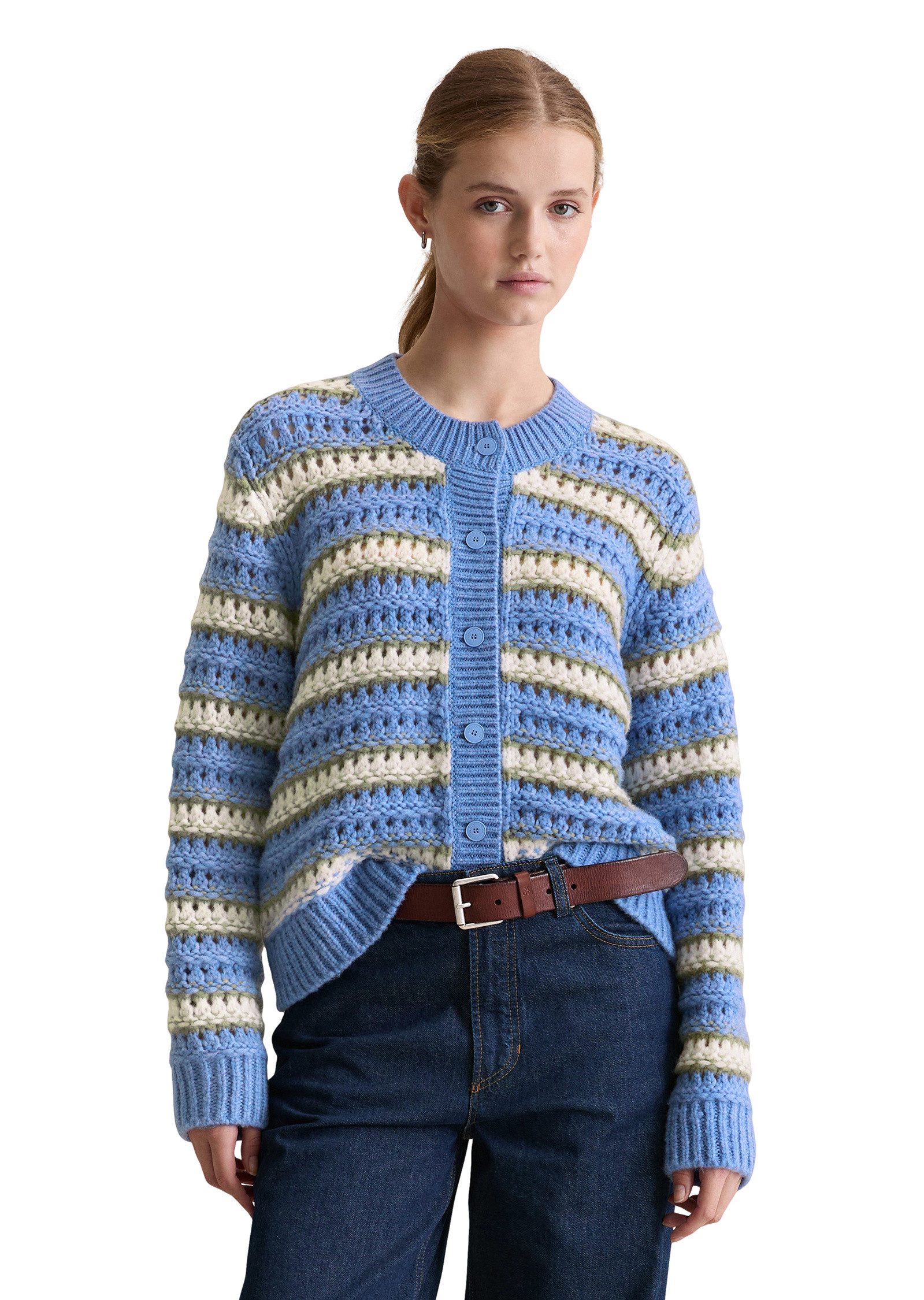 Marc O'Polo DENIM Cardigan aus softem Schurwolle-Mix