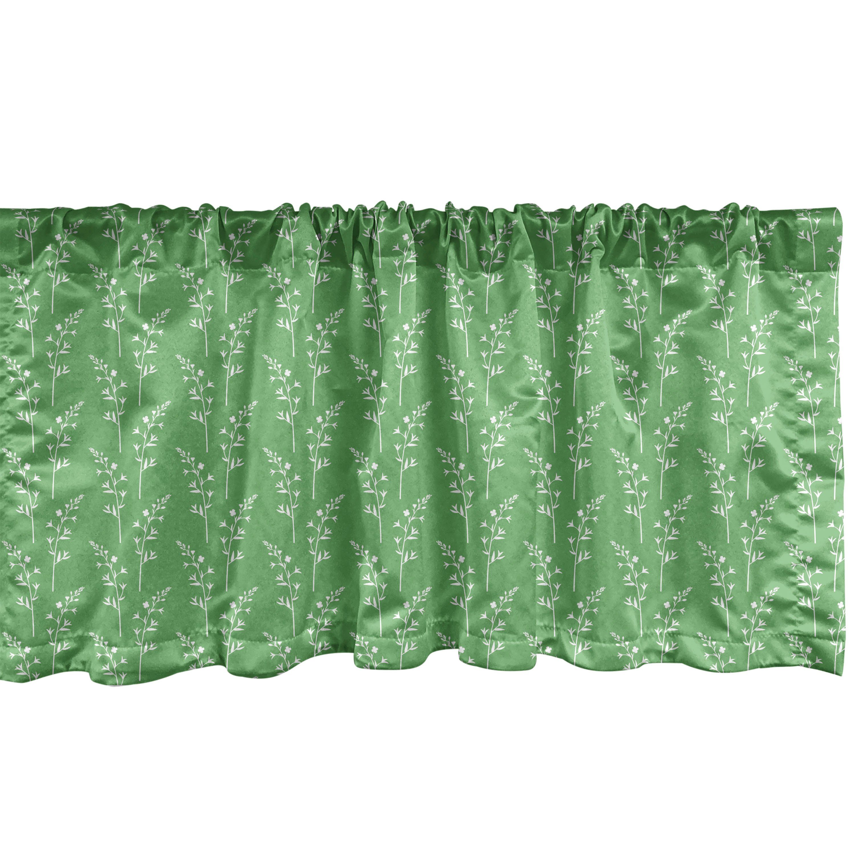 Scheibengardine Vorhang Volant für Dekor Blätter Grafik mit Wilde Schlafzimmer Abakuhaus, Wiese Microfaser, Küche Blumen Stangentasche