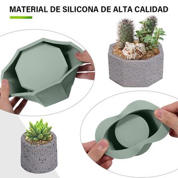 Avisto Modellierwerkzeug Silikonformen für Kleine Pflanzgefäße und Pflanzen, 3 Stück, (3 St)