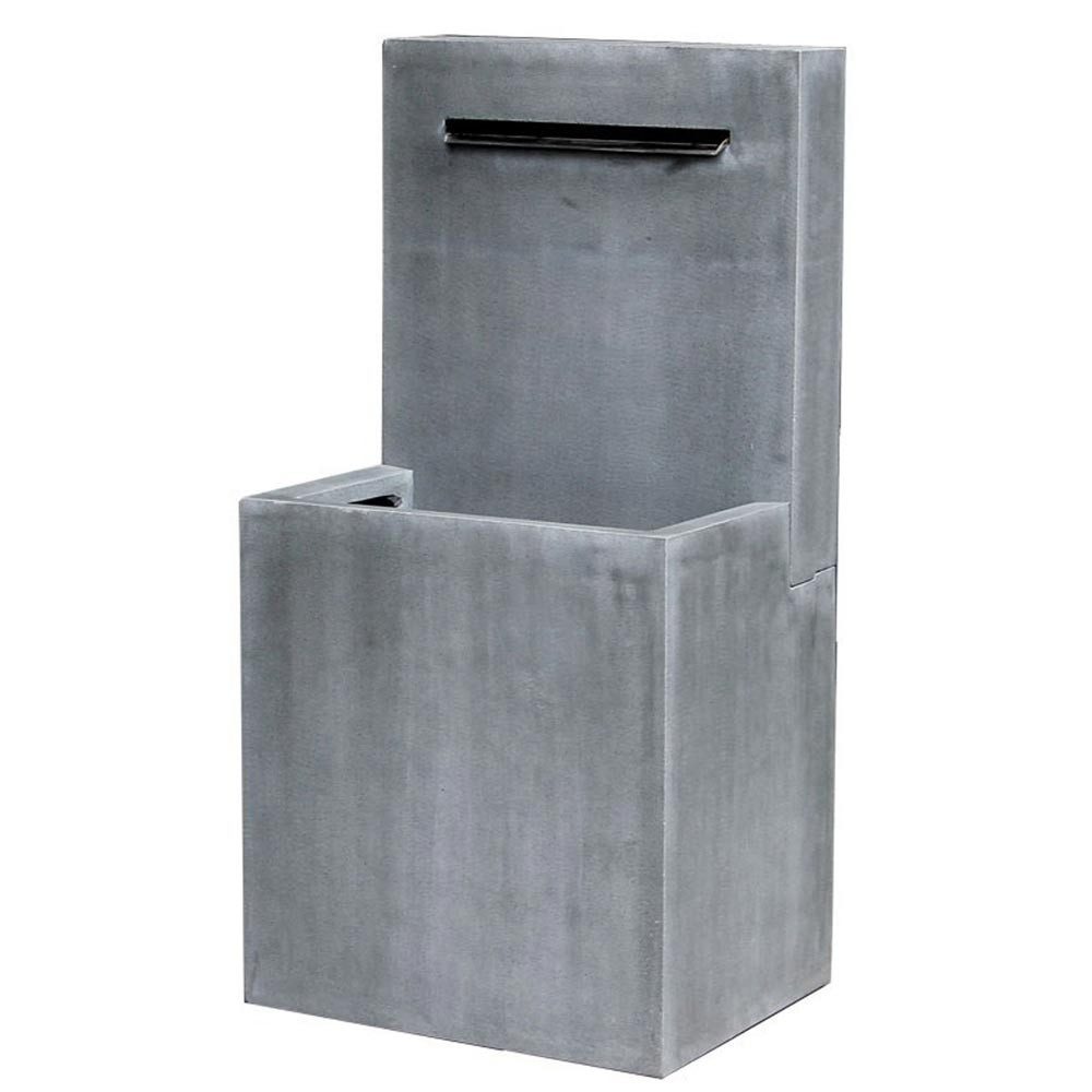 Seyila Home Gartenbrunnen Eleganter Wandbrunnen- Gartenbrunnen- Wasserspiel-Poly Zement, 60 cm Breite