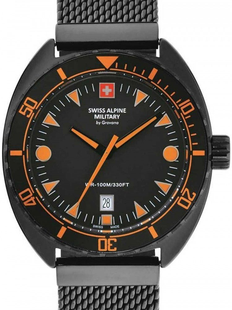 Swiss Alpine Military Quarzuhr Swiss Alpine Military 7066.1179 Turtle Herren 44mm 10ATM