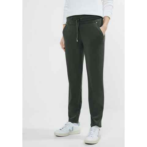 Cecil Jogger Pants Tracey Solid mit Kordel und Eingrifftaschen