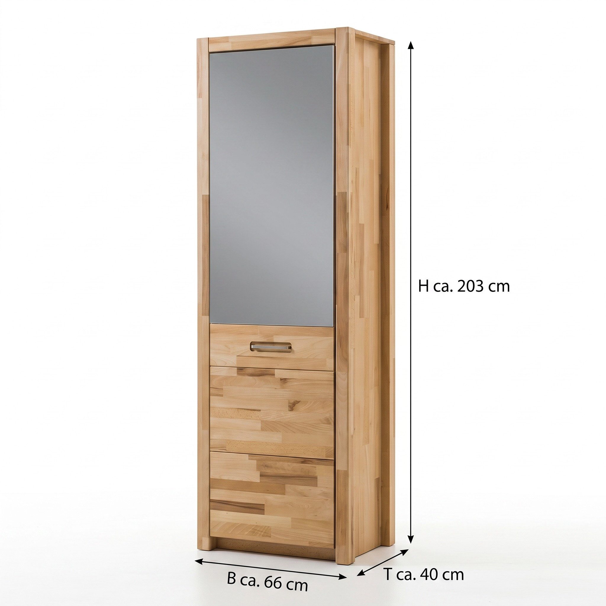 bv-vertrieb Garderobenschrank Garderobenschrank 66x203x40 Dielen-Schrank Flurschrank Kernbuche #3852