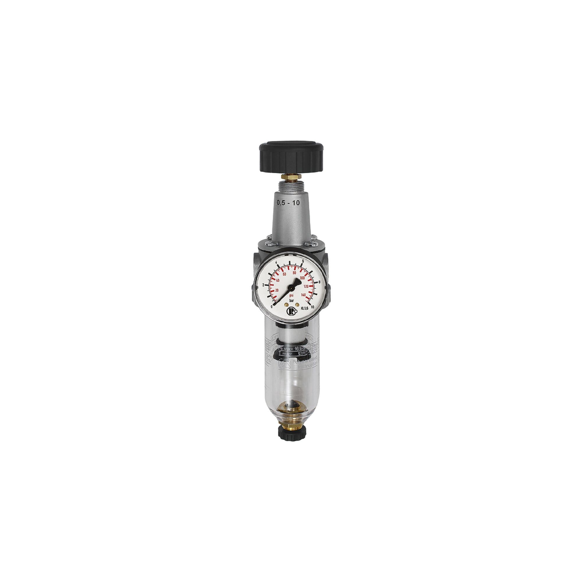 RIEGLER Druckregler Riegler Filterregler »Standard«, mit Polycarbonatbehälter, BG 1, G 3/8