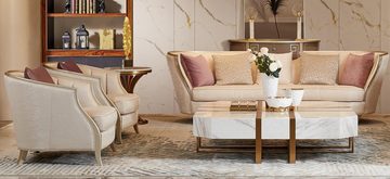 JVmoebel Sofa Moderne weiße Sofagarnitur Luxus Wohnzimmer Sofas 4+1 Sitzer Neu, Made in Europe