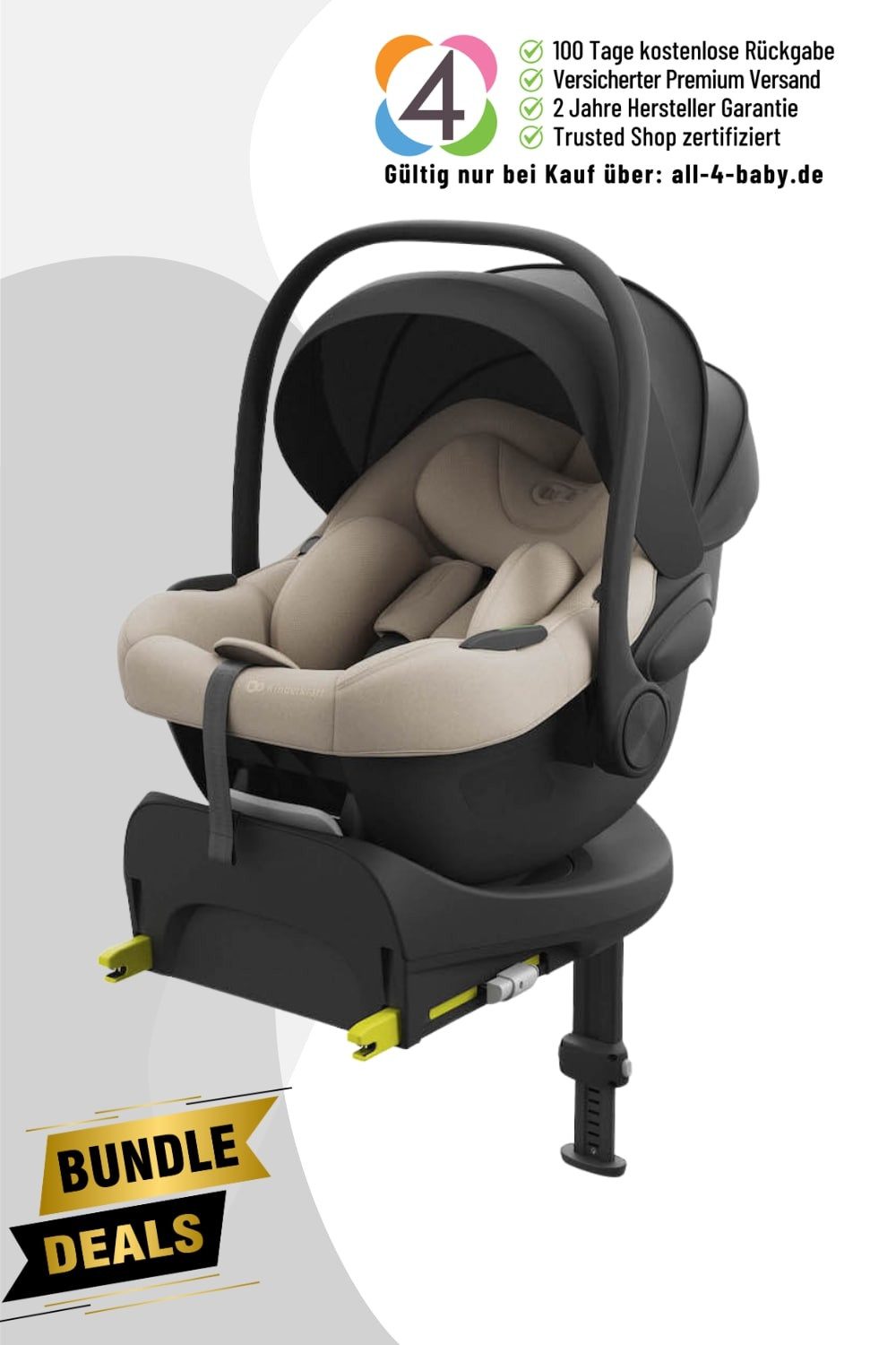 Kinderkraft Babyschale Kinderautositz i-Lite mit Endura Safe FX Basis