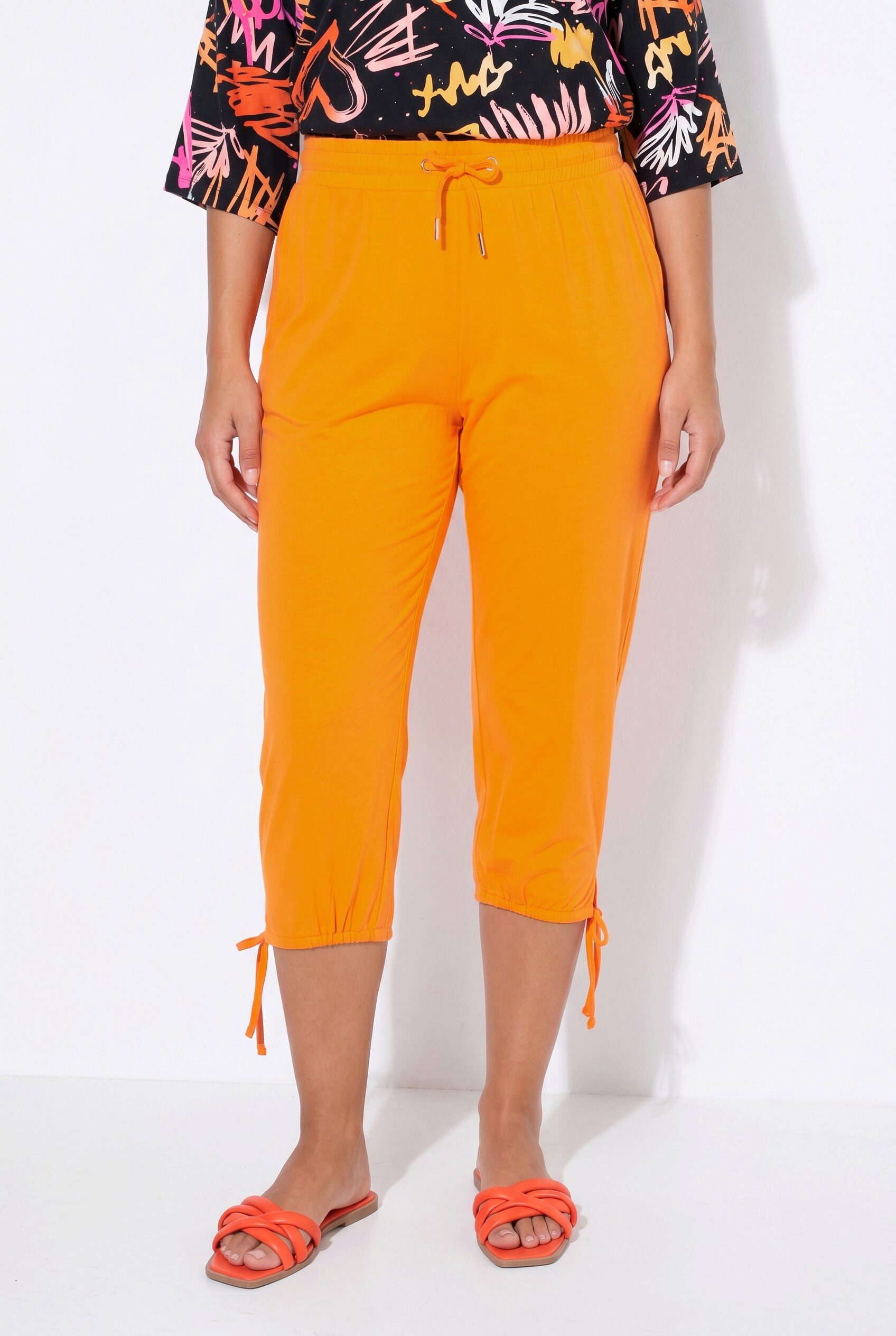 Angel of Style Jogginghose Sweat-Capri Straight Fit Elastikbund Saumschlitz
