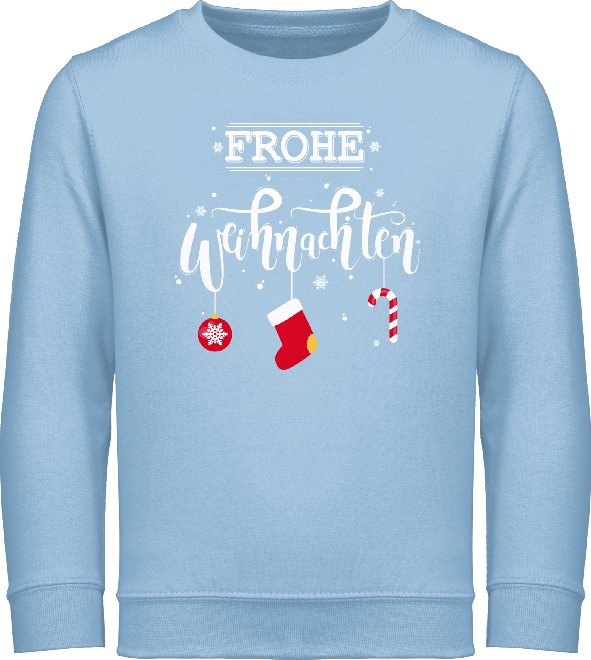 Frohe Weihnachten Sweatshirt 4 Hellblau Shirtracer Weihnachten