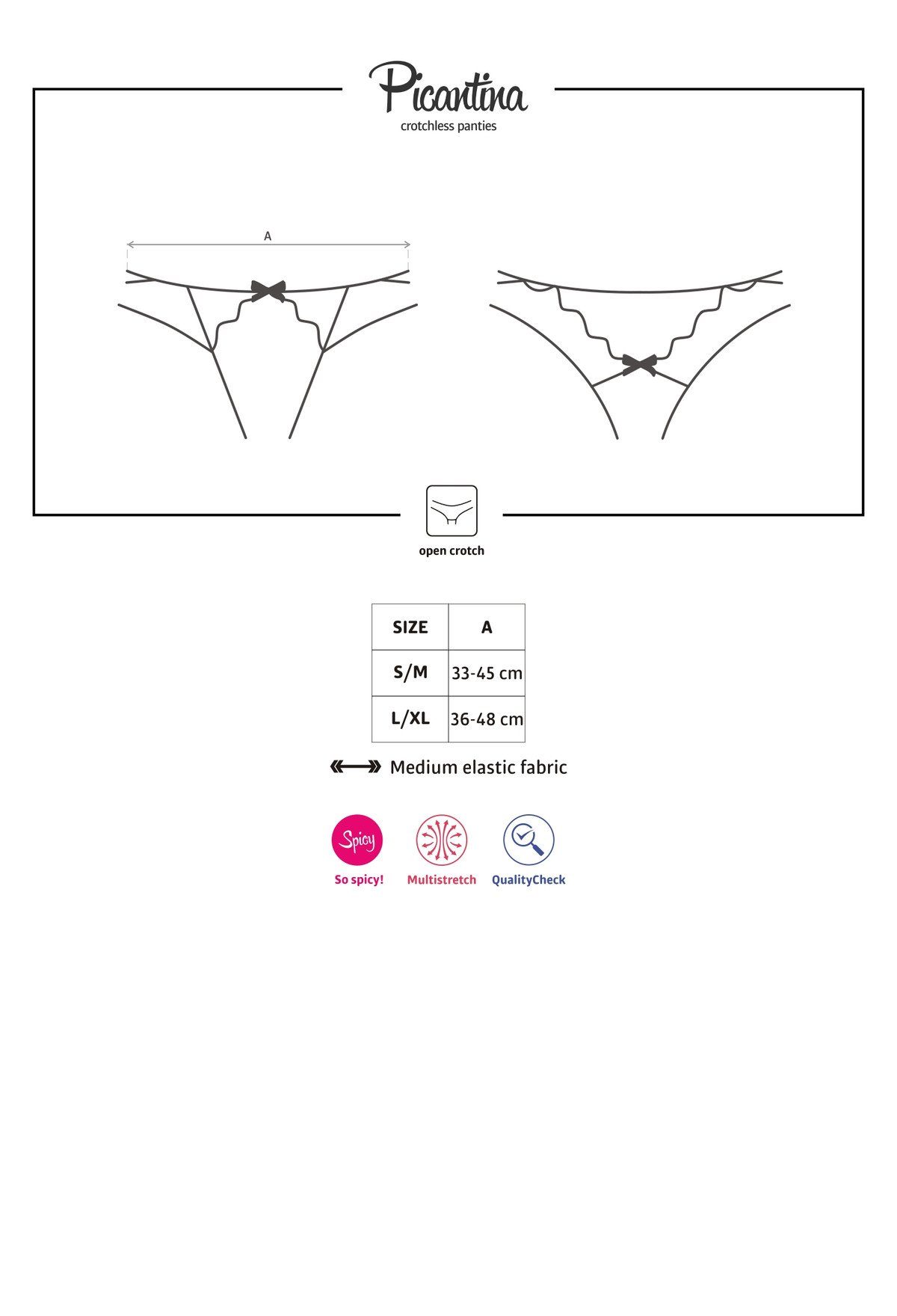 Obsessive Slip-Ouvert Ouvert-Slip mit Spitze - schwarz (1-St) offener Schritt – Bild 4 von 4