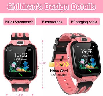 clleylise Smartwatch (Andriod iOS), Kinder uhr mit GPS und Telefon Voice Chat, SOS IP68 Wasserdicht Spiel