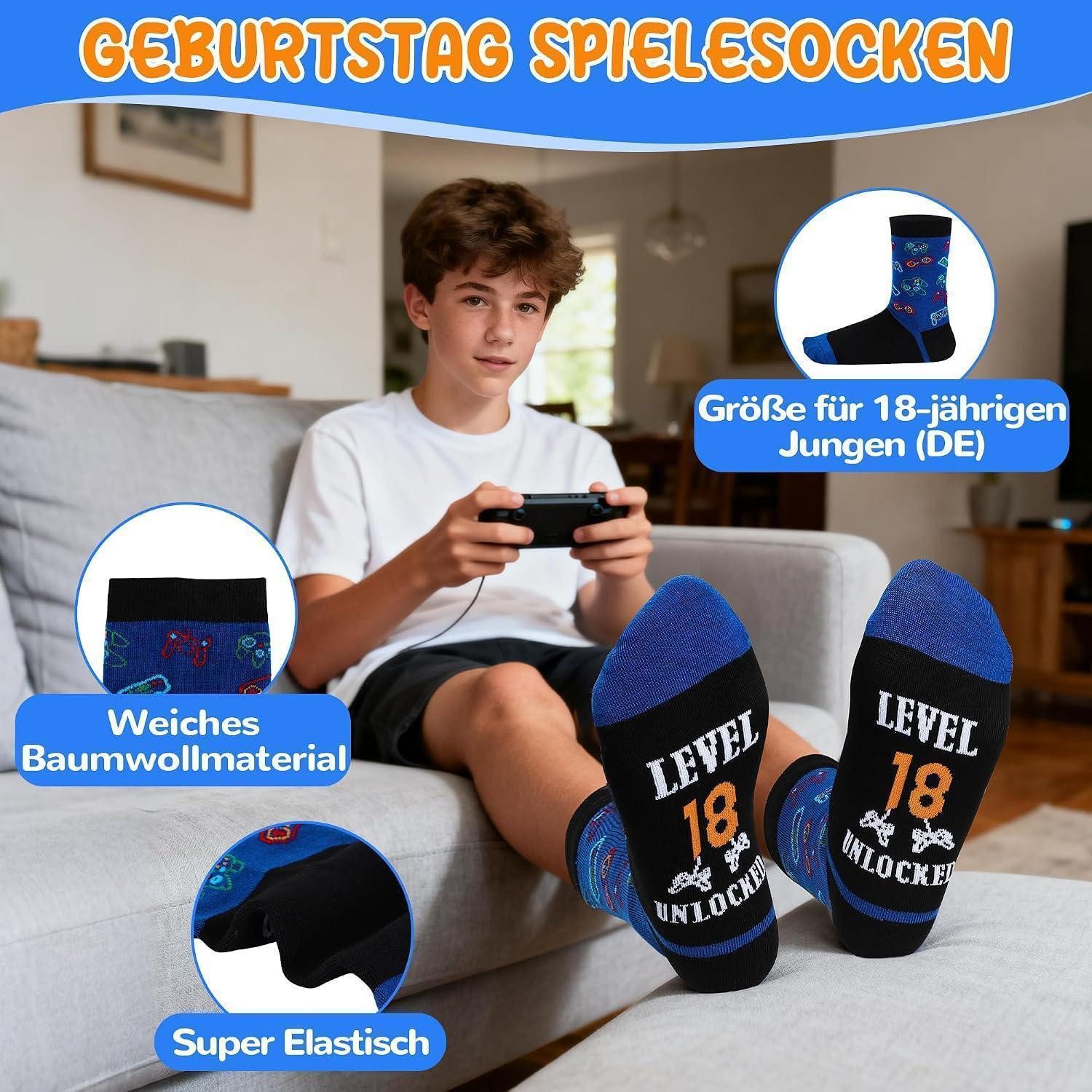LuxusKollektion Geschenkbox Gamer Geschenkset 18. Geburtstag Jungen, Level 18 Unlocked – Bild 5 von 5