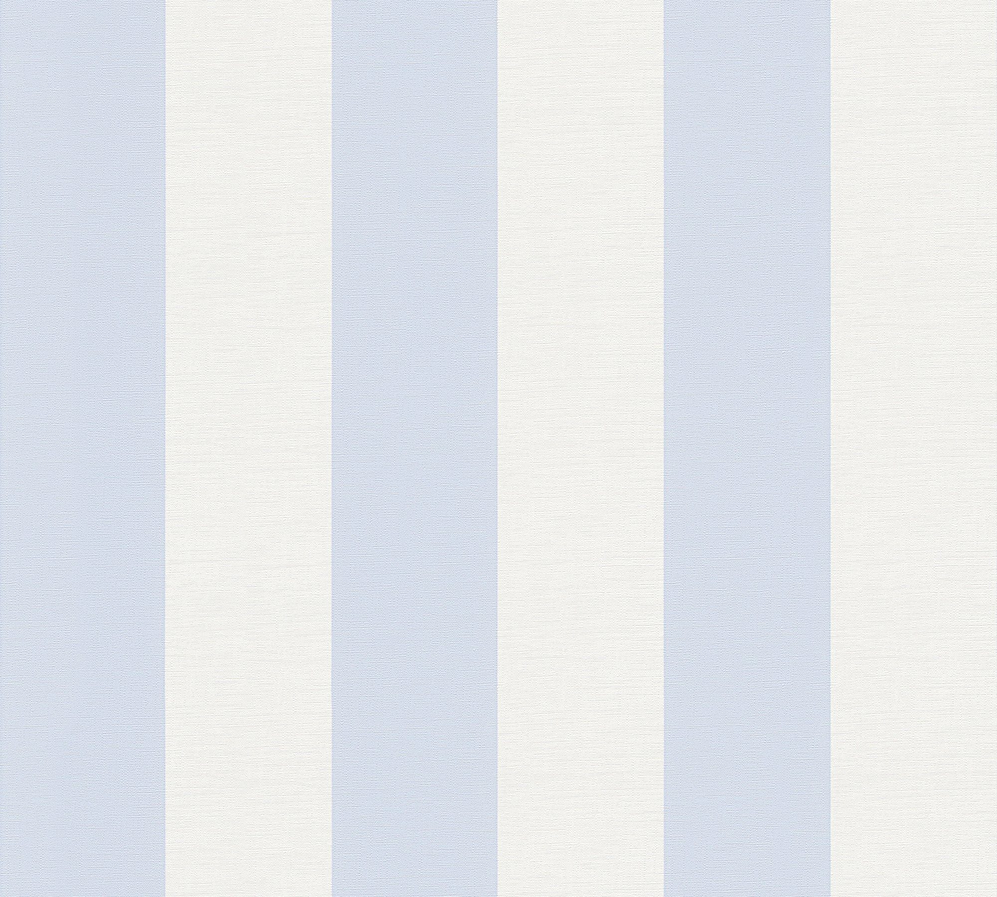 Babyblau matt, Blau,Weiß Création Vliestapete Streifen, mit geprägt, St), (1 Landhaustapete A.S.