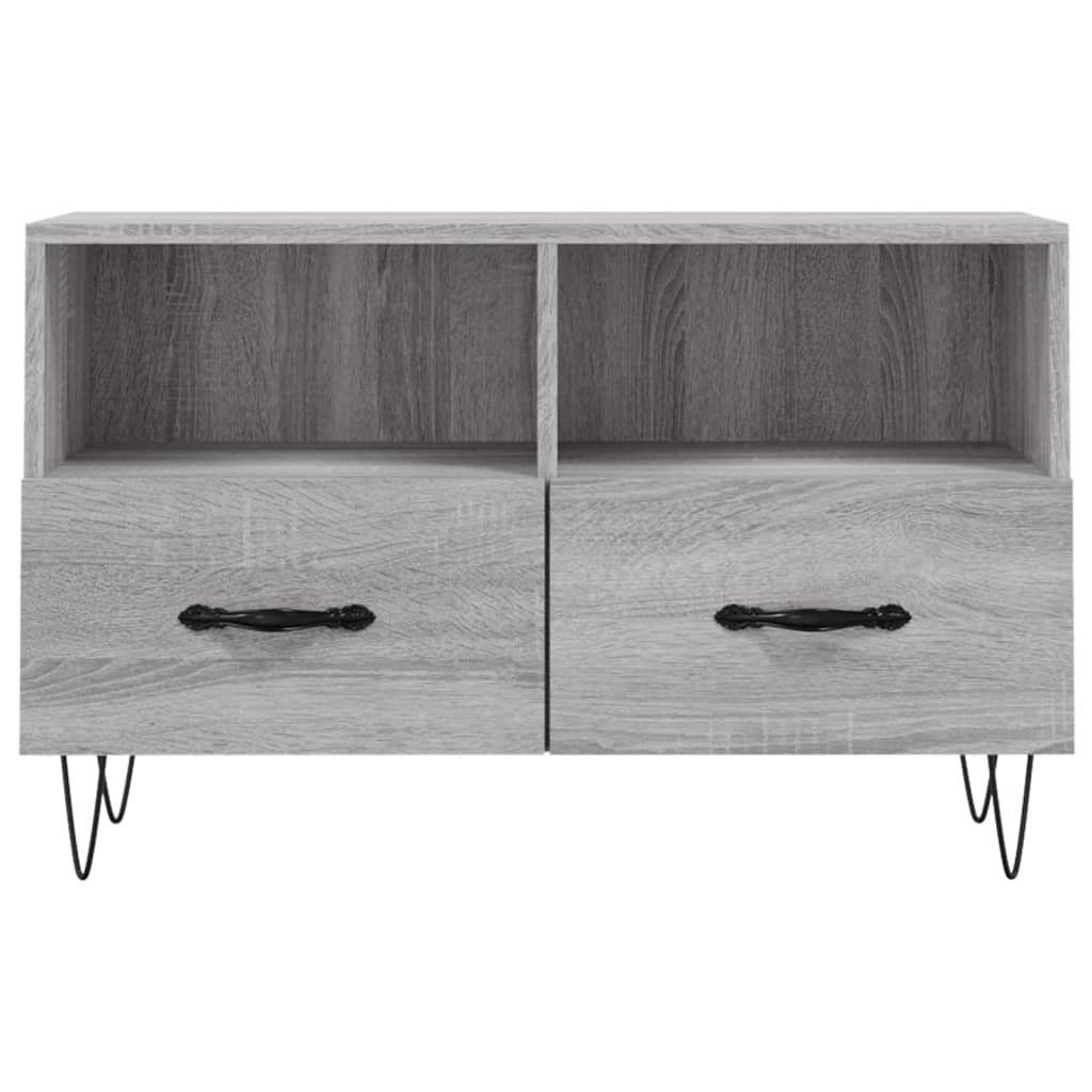 TV-Schrank 80x36x50 furnicato Sonoma cm Grau Holzwerkstoff