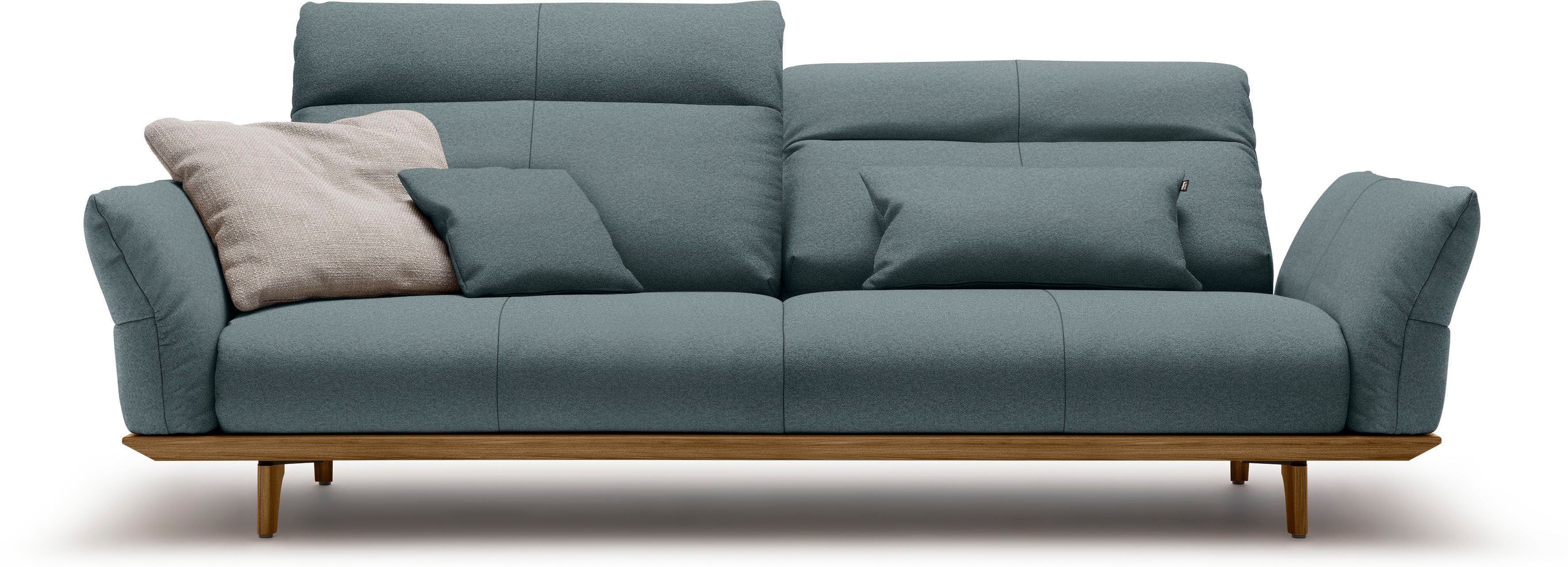 Breite 228 Nussbaum, cm sofa Sockel hülsta in 3,5-Sitzer Füße hs.460, und
