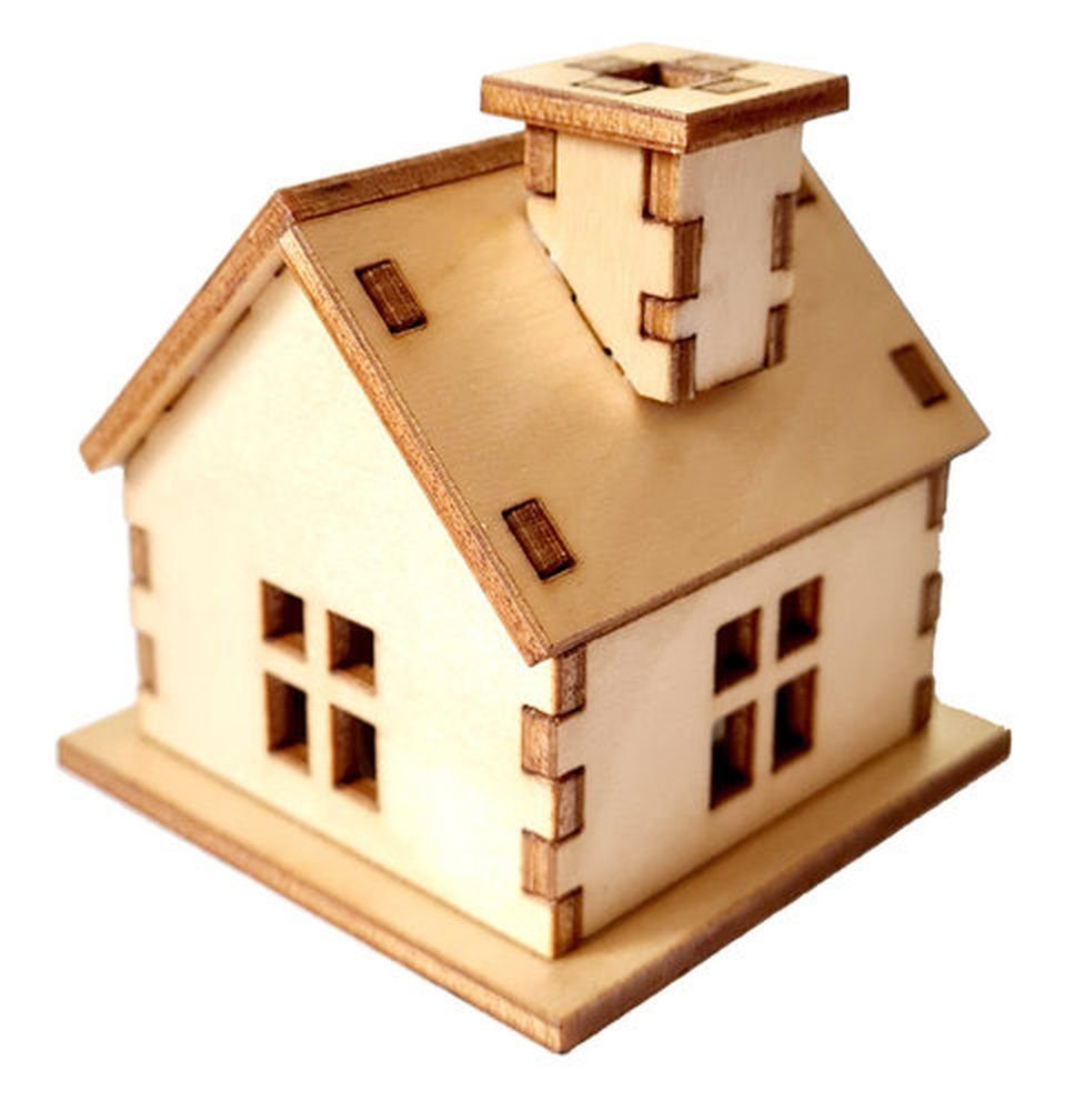 HESS SPIELZEUG Räuchermännchen Bastelset Räucherhaus natur BxHxT 6x7x6cm NEU