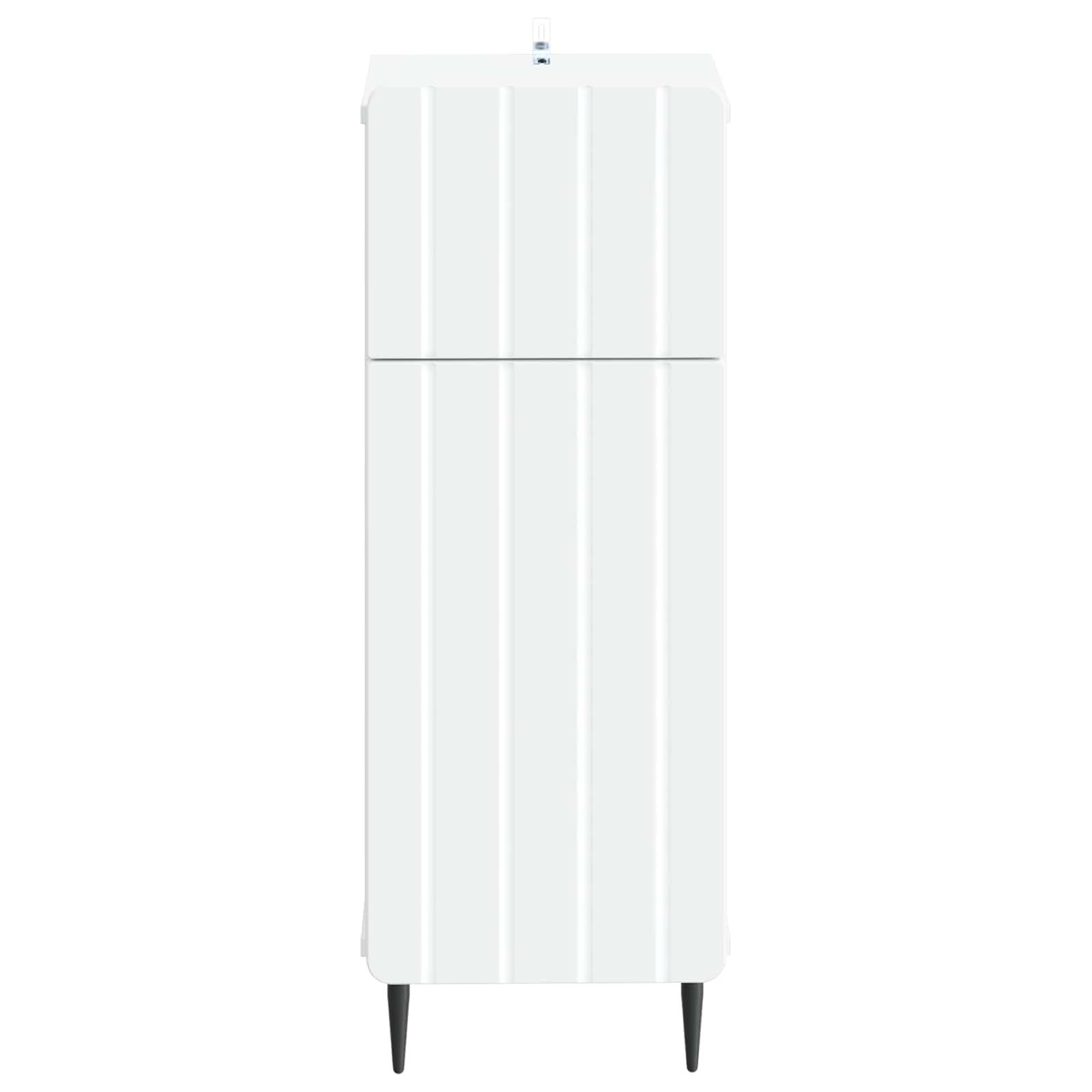 vidaXL Badezimmerspiegelschrank Badezimmer Aufbewahrungsschrank ZWOLLE Weiß 30 x 31 x 79,5 cm
