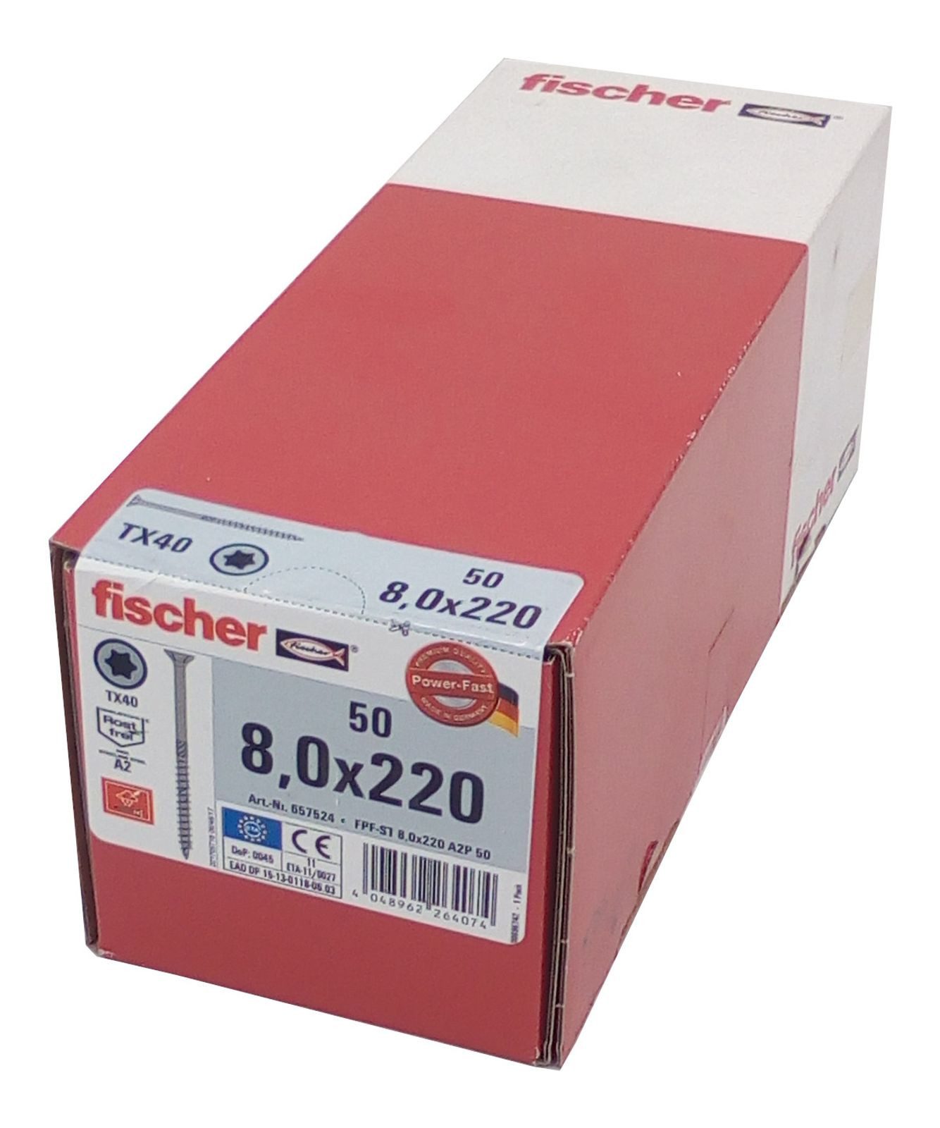 Fischer Befestigungstechnik Spanplattenschraube 10,6 Kg Fischer Holzschrauben Set Power Fast gemischt Senkkopf Edelsta