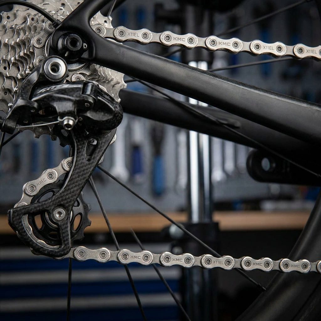 KMC Fahrradkette KMC X11EL Fahrradkette 11-fach 118 Glieder gewachst Silber 256g